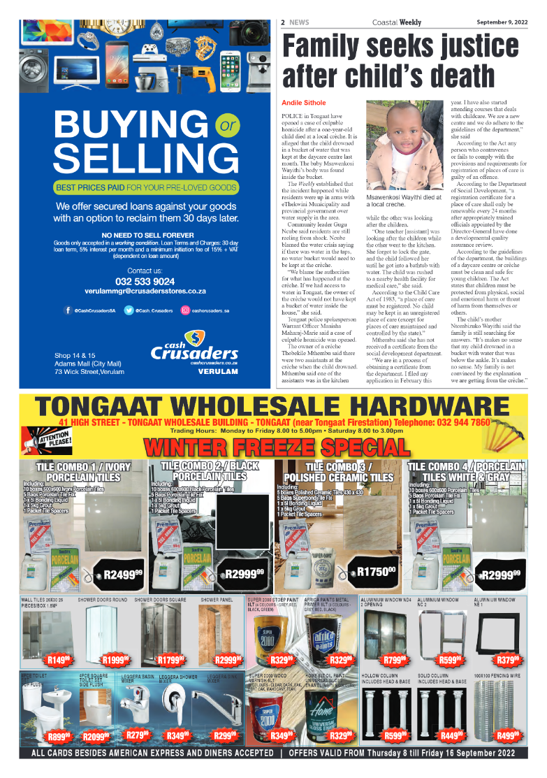Coastal Weekly 9 September 2022 page 2