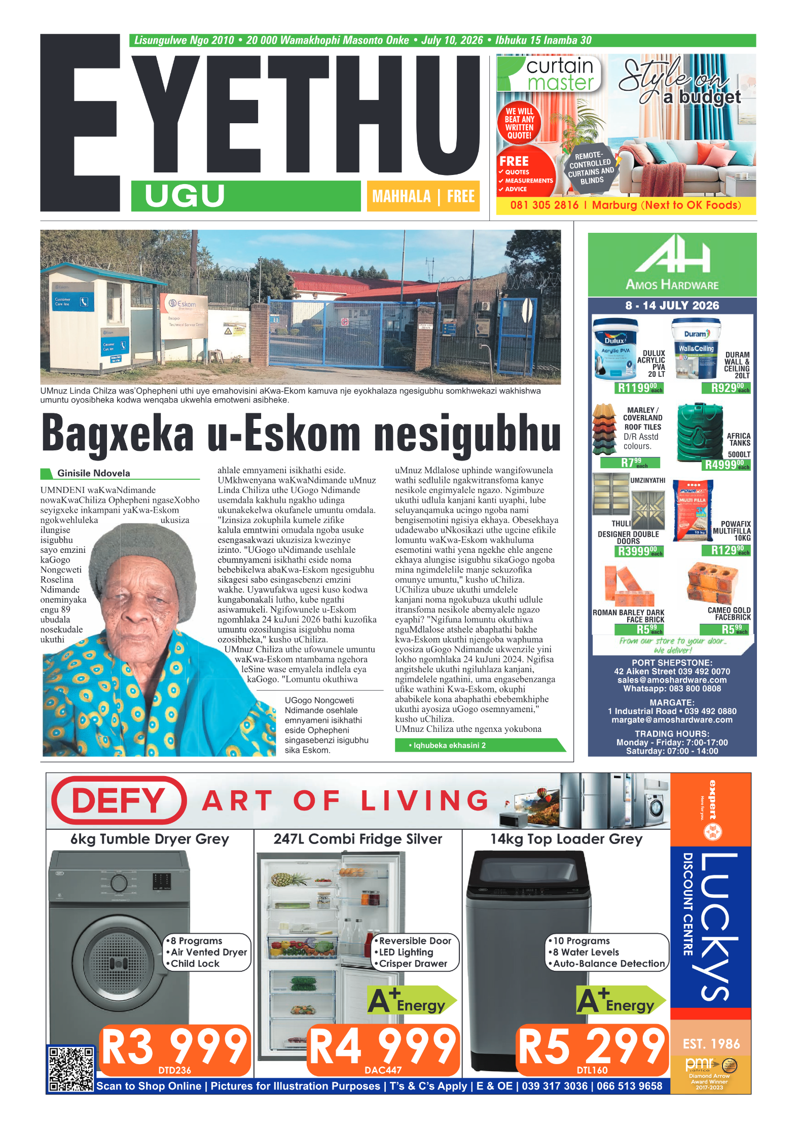 Eyethu 10 July page 1