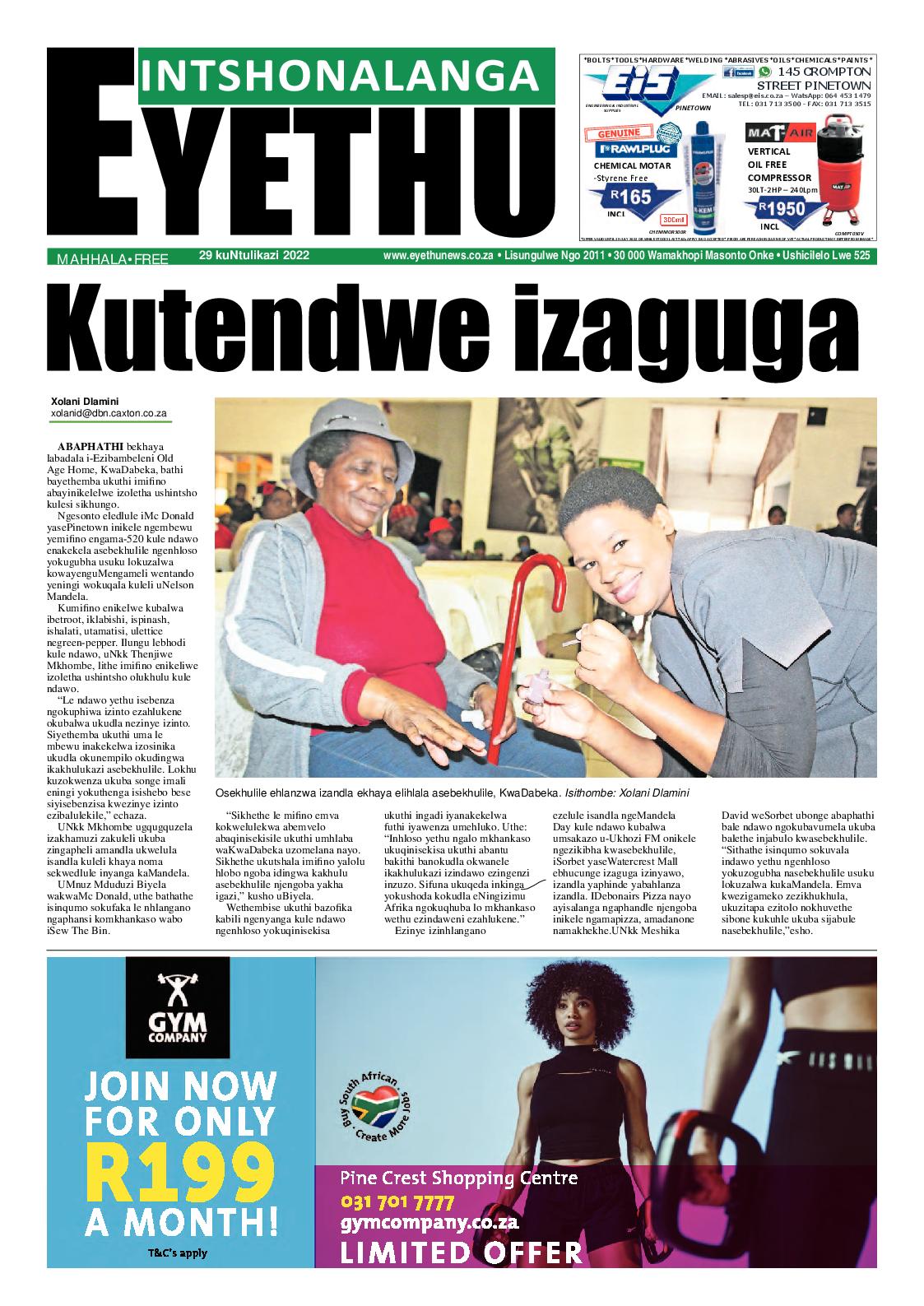 Eyethu Intshonalanga 29 July 2022 page 1