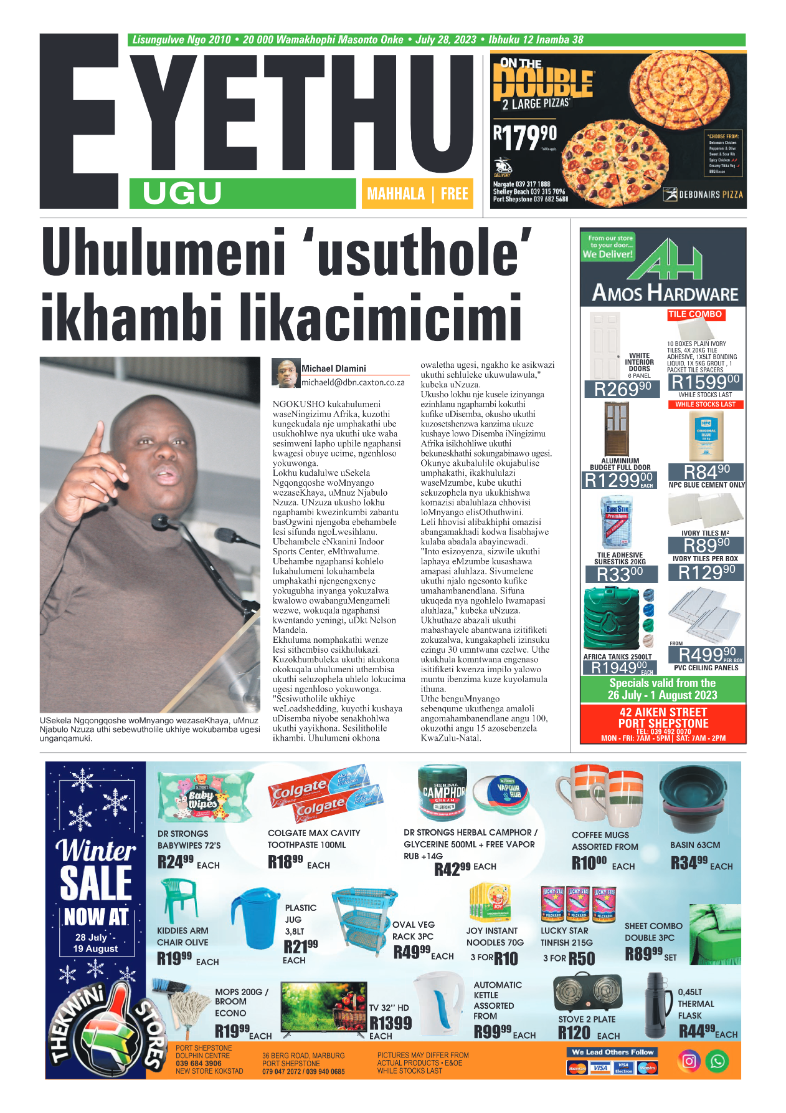 Eyethu Ugu 28 July page 1