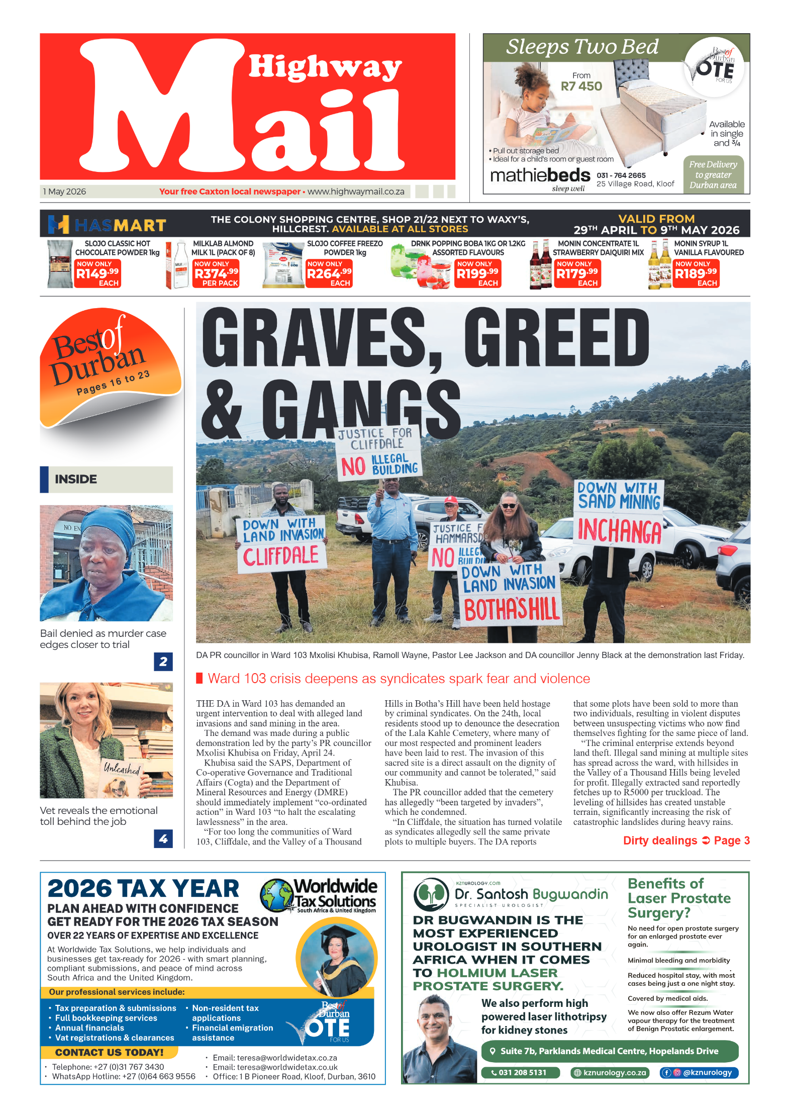 Highway Mail 01 May 2026 page 1