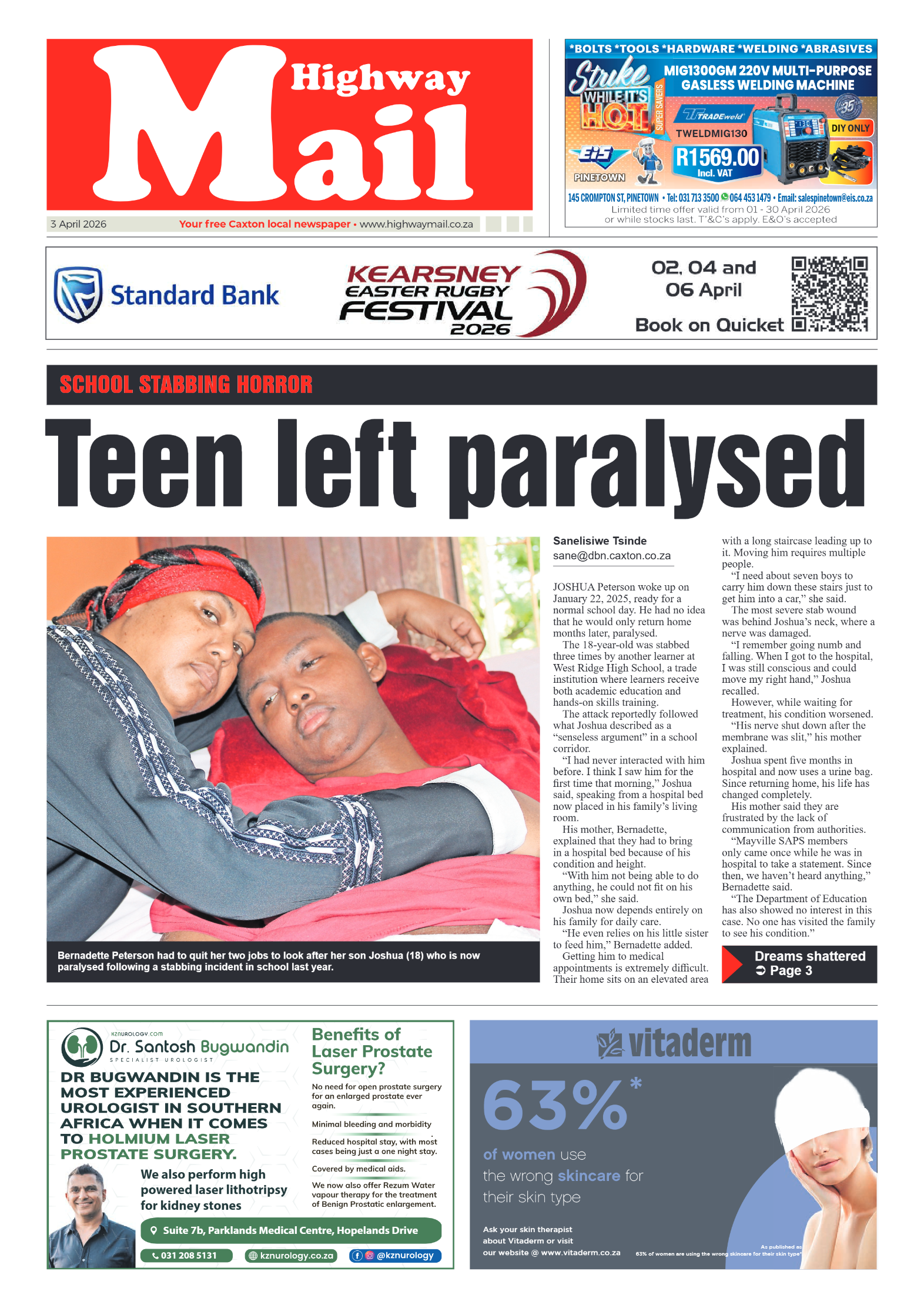 Highway Mail 03 April 2026 page 1