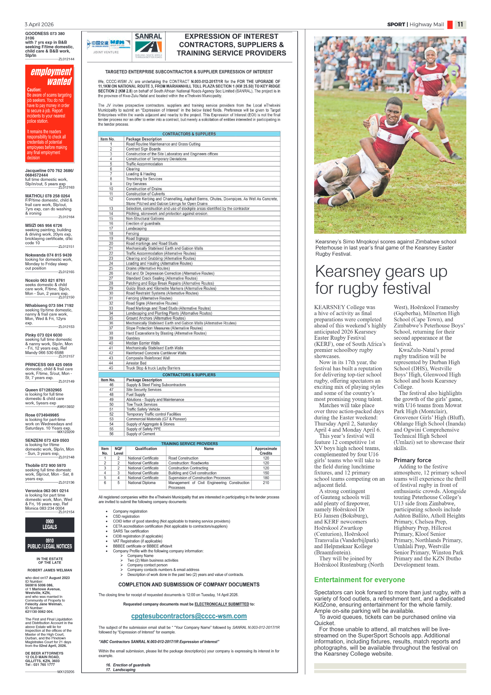 Highway Mail 03 April 2026 page 11
