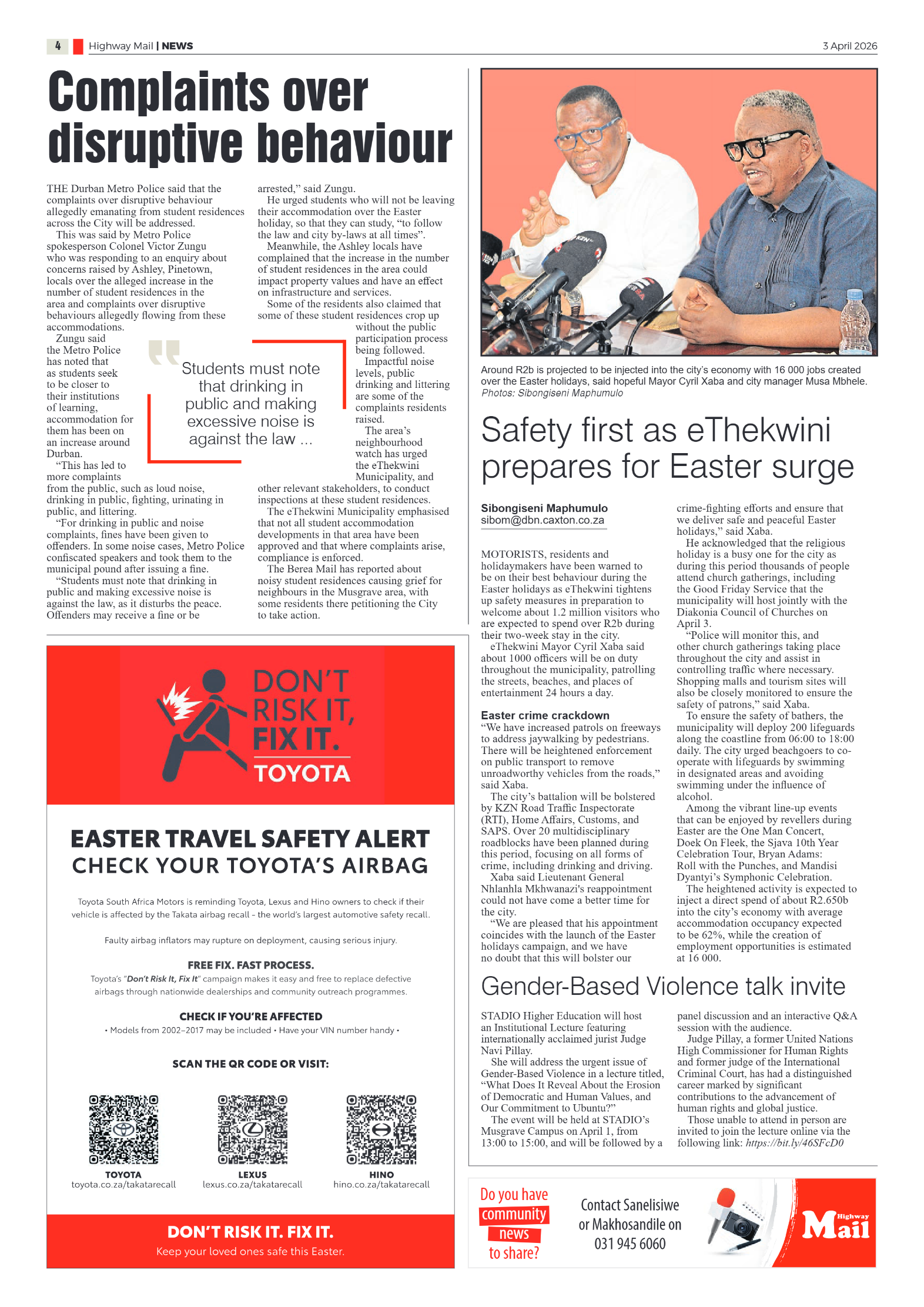 Highway Mail 03 April 2026 page 4