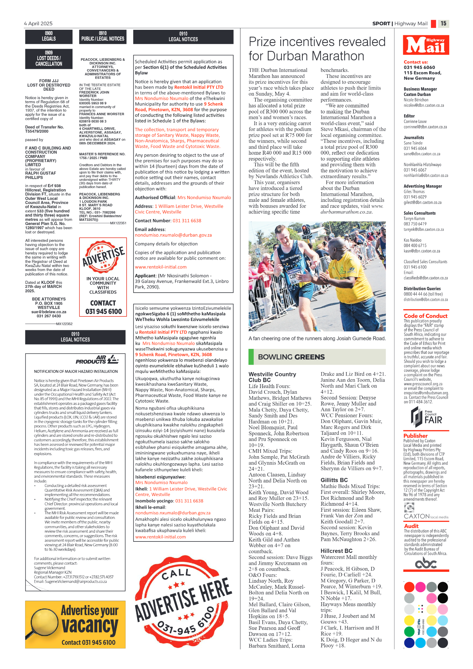 Highway Mail 04 April 2025 page 15