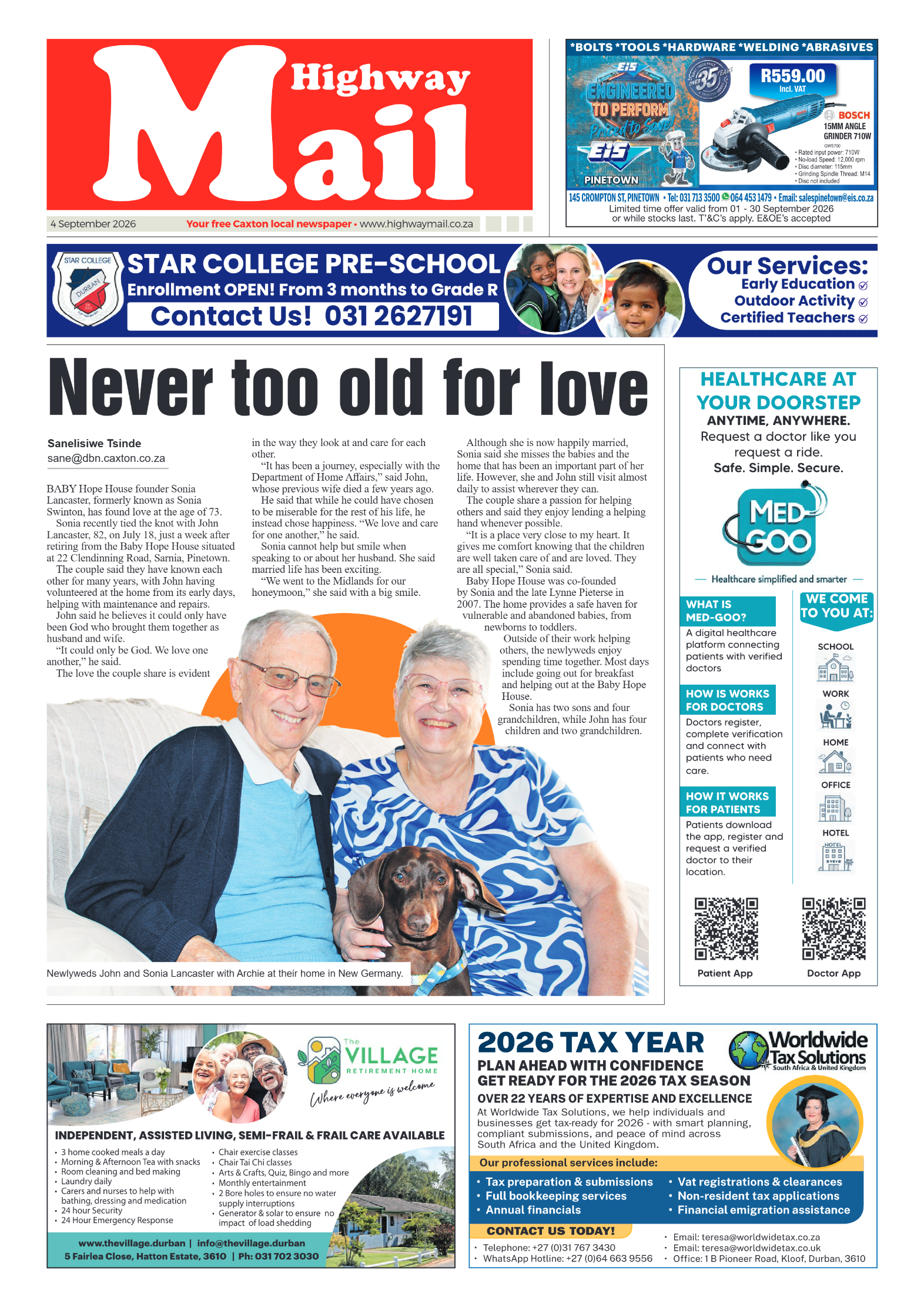 Highway Mail 04 September 2026 page 1
