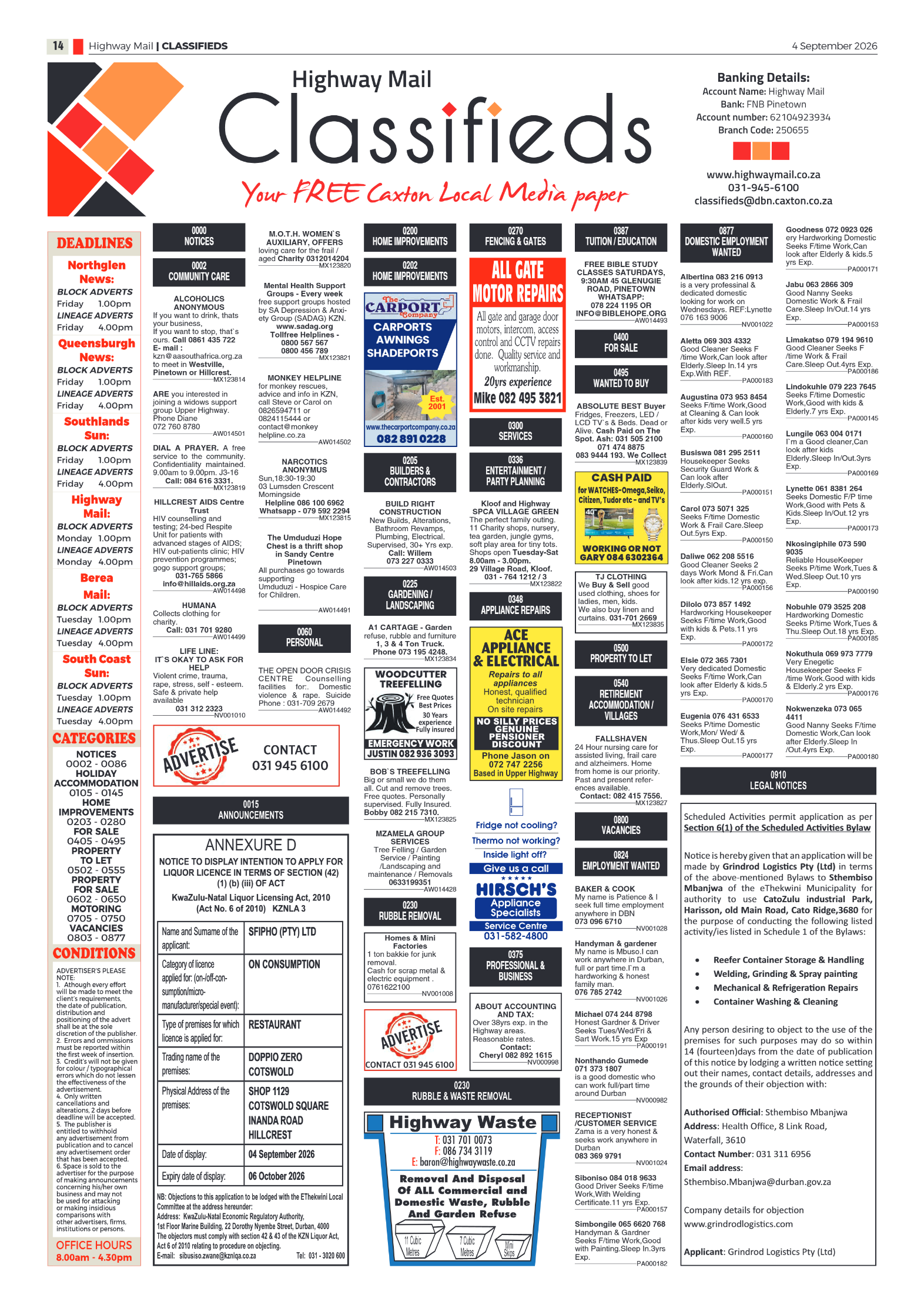 Highway Mail 04 September 2026 page 13