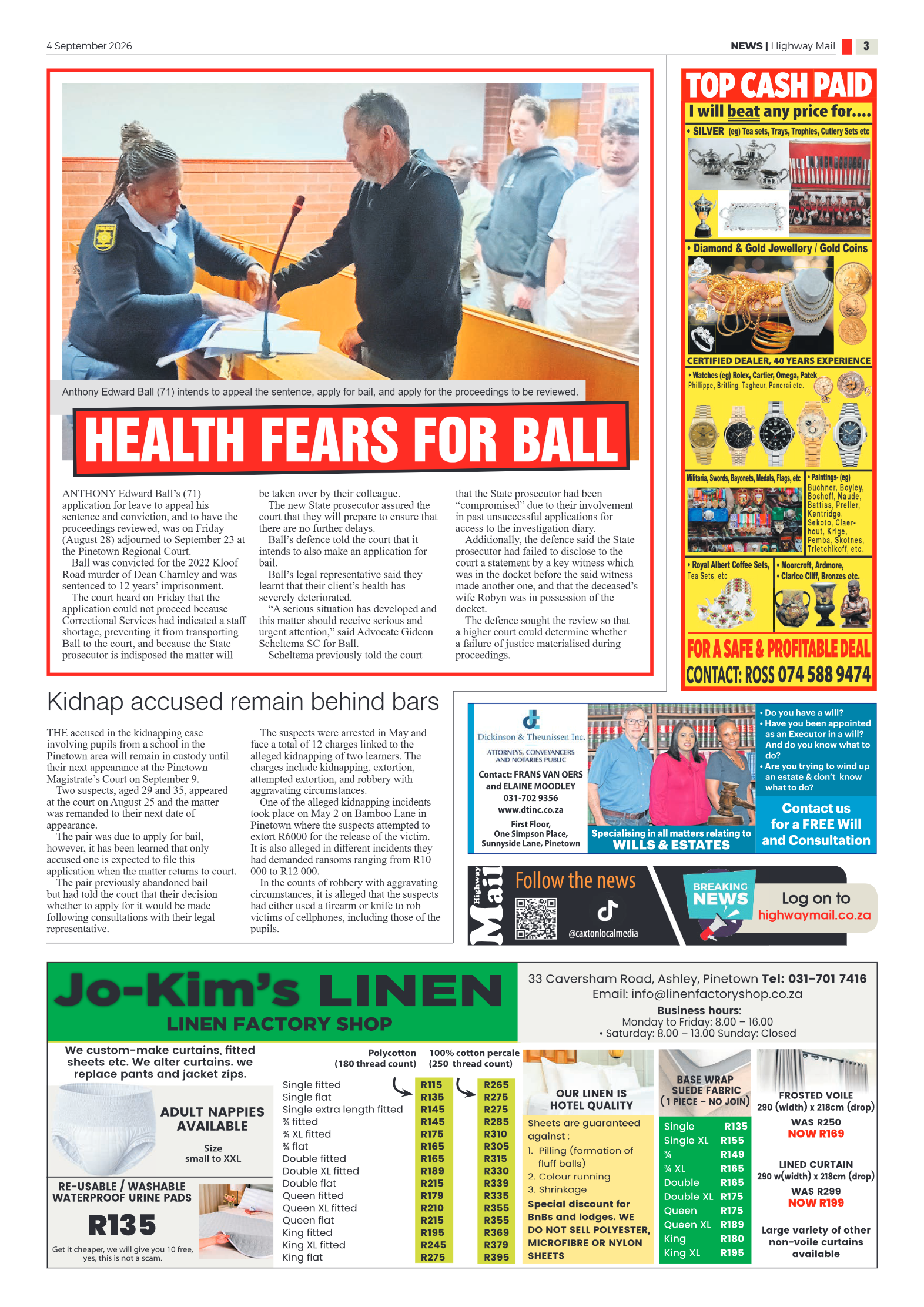 Highway Mail 04 September 2026 page 3