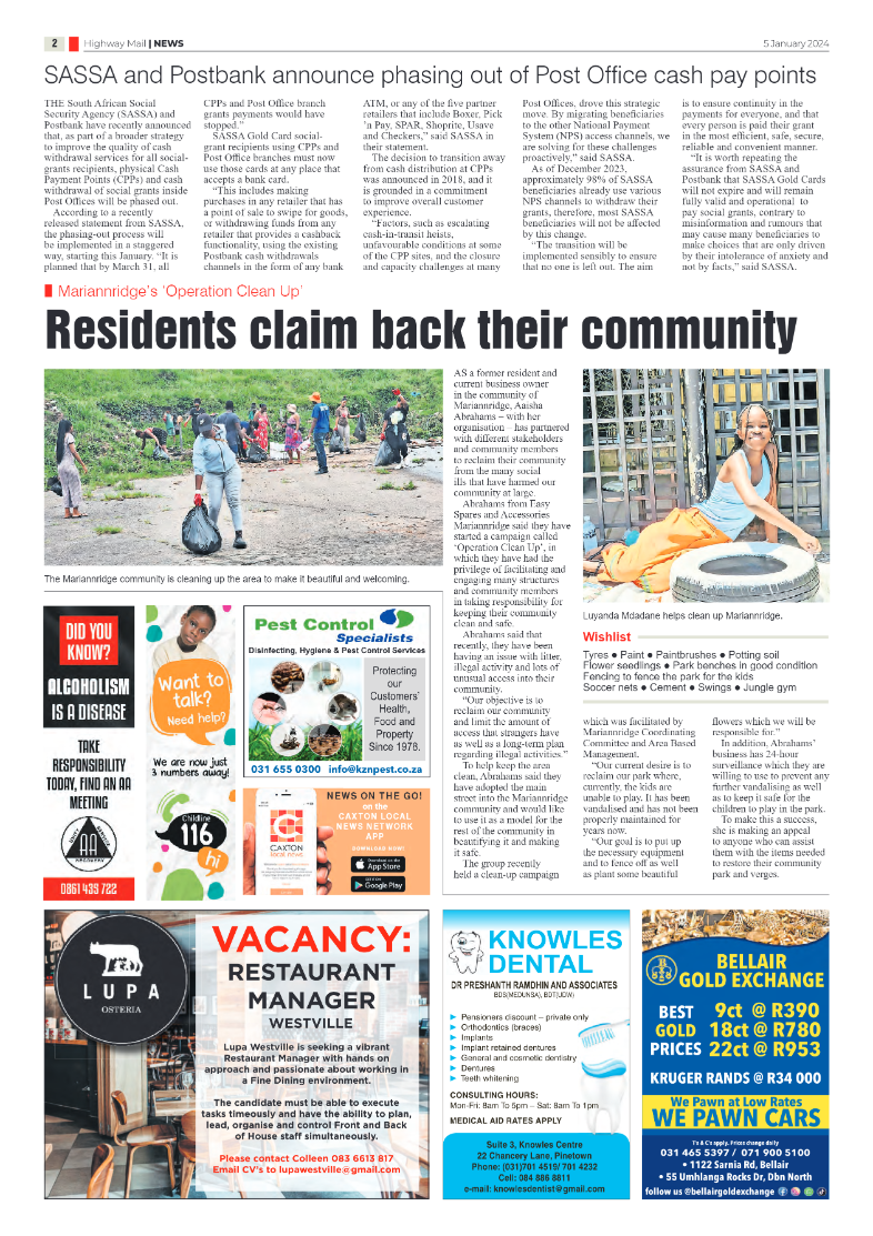 Highway Mail 5 January 2024 page 2
