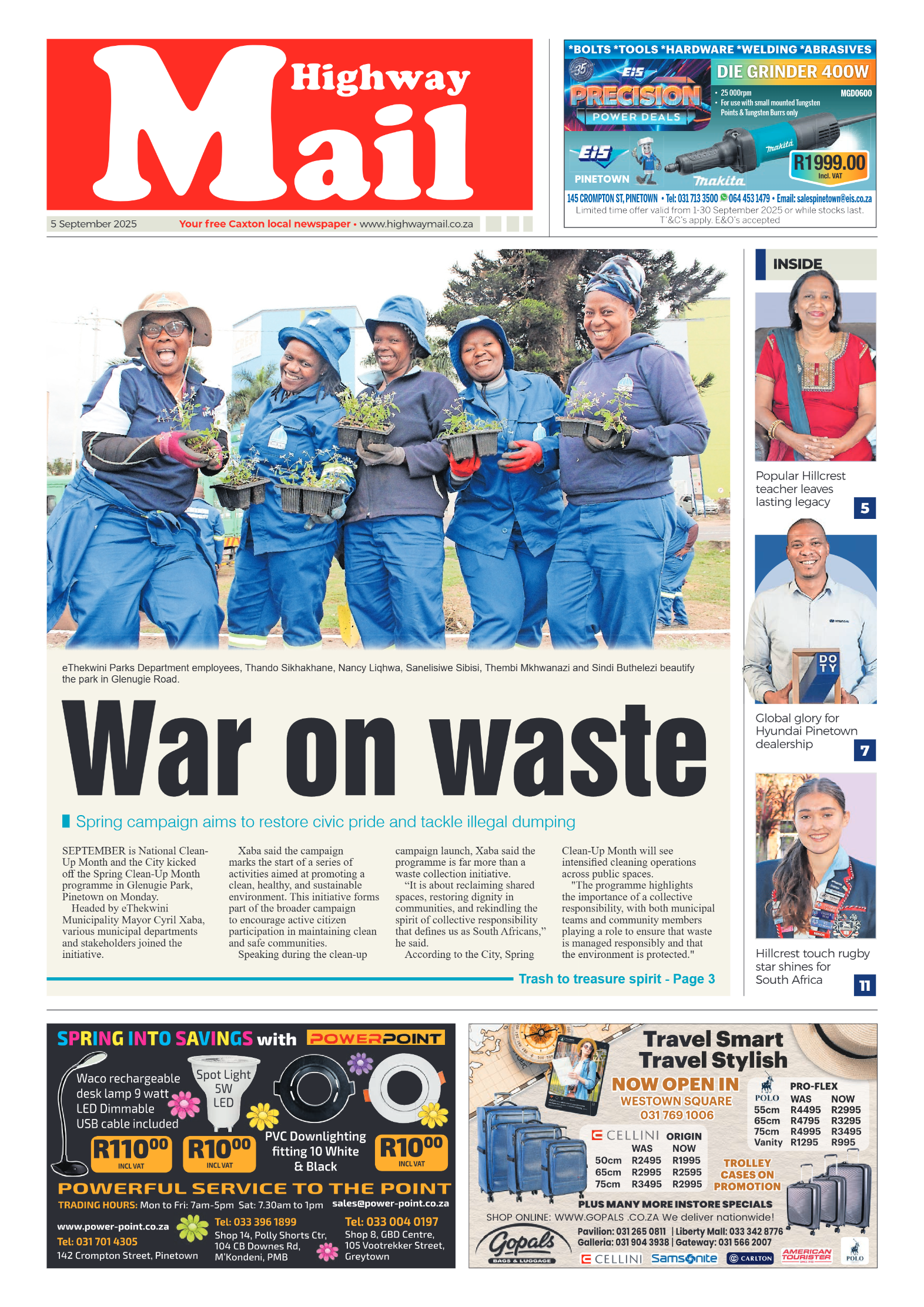 Highway Mail 05 September 2025 page 1
