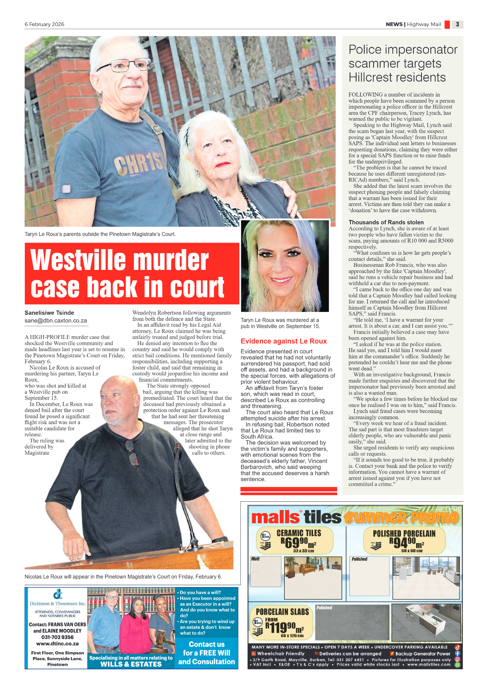 Highway Mail 06 February 2026 page 3