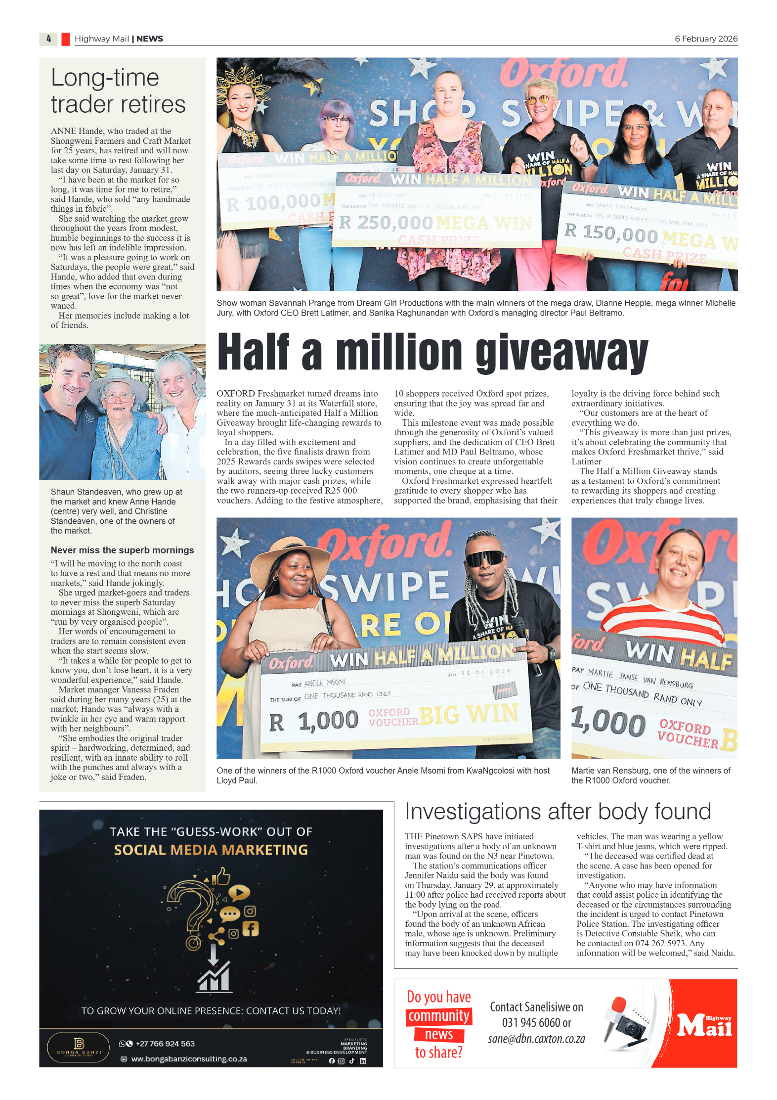 Highway Mail 06 February 2026 page 4