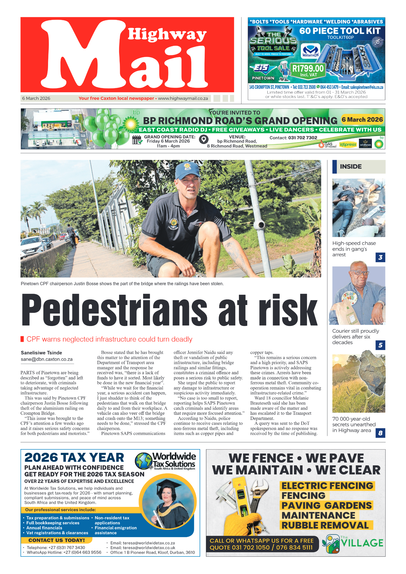 Highway Mail 06 March 2026 page 1