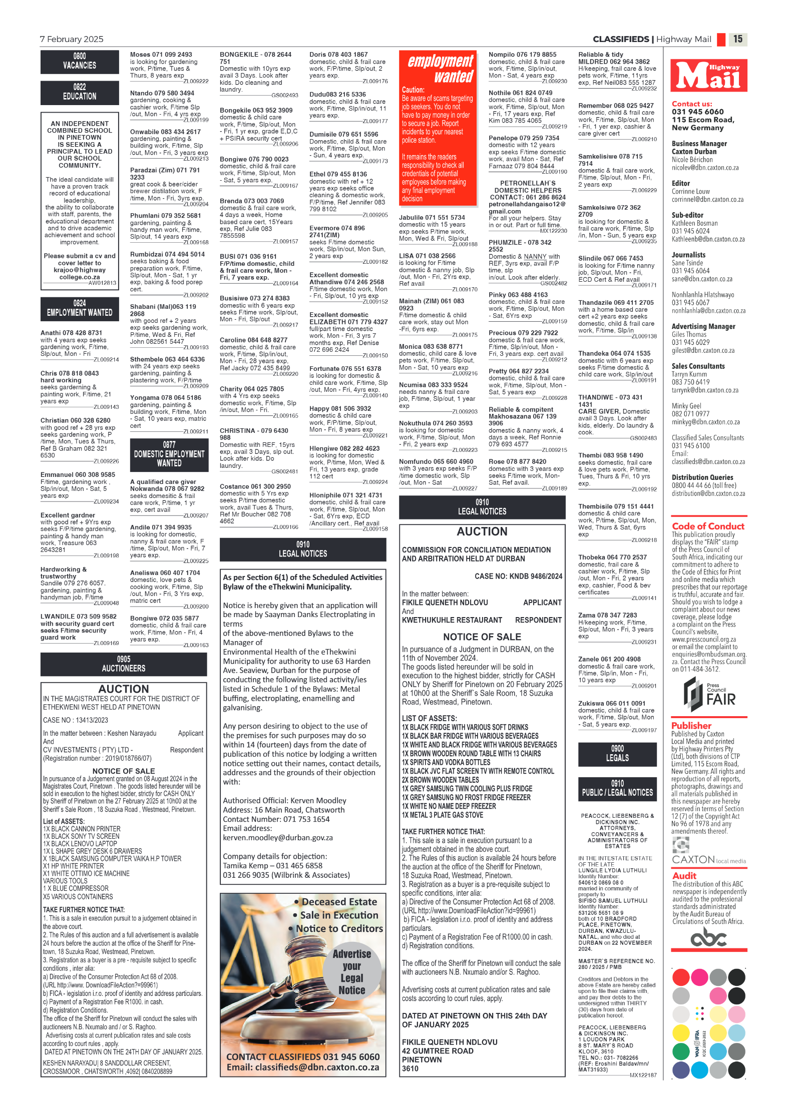 Highway Mail 07 February 2025 page 15