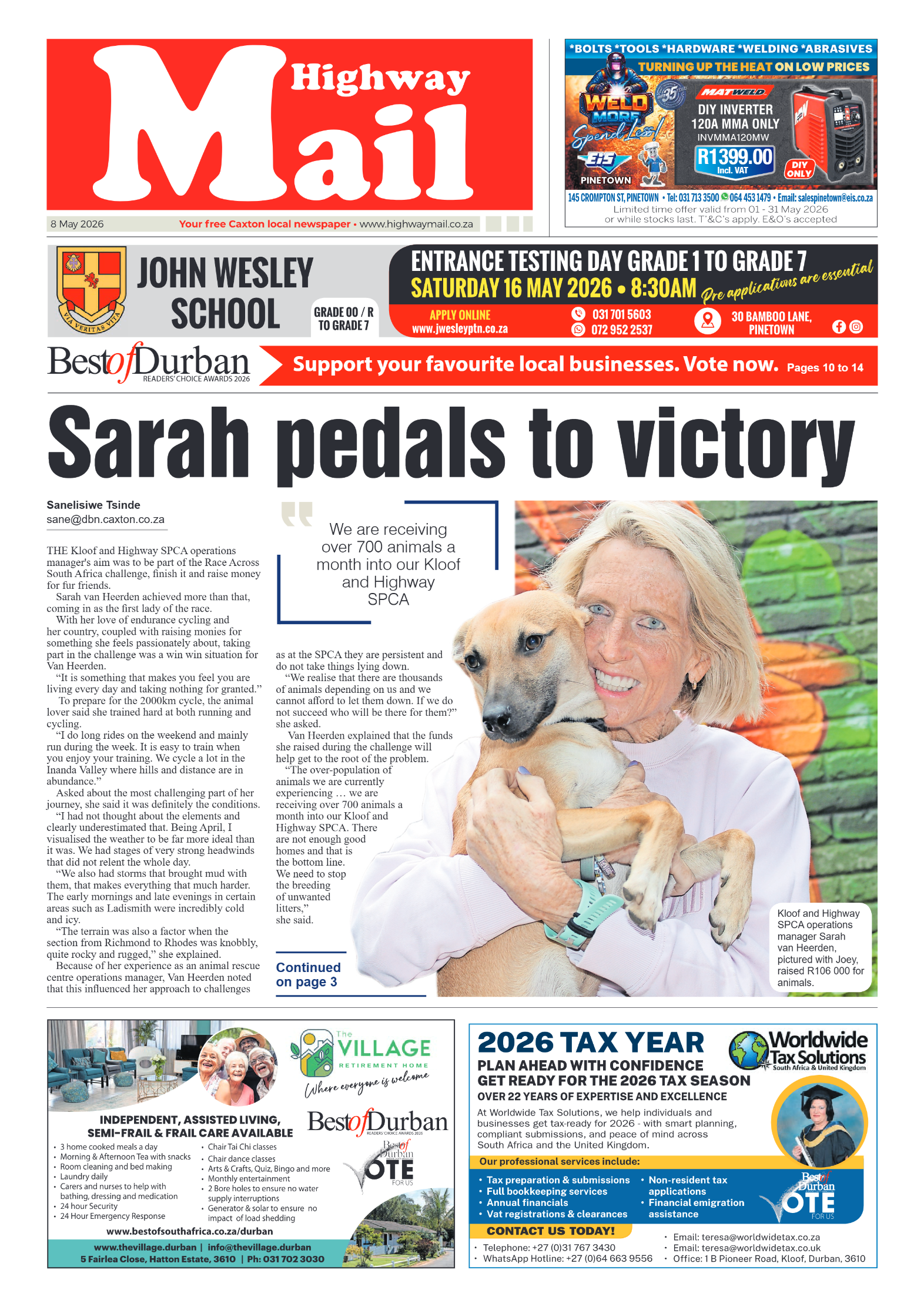 Highway Mail 08 May 2026 page 1