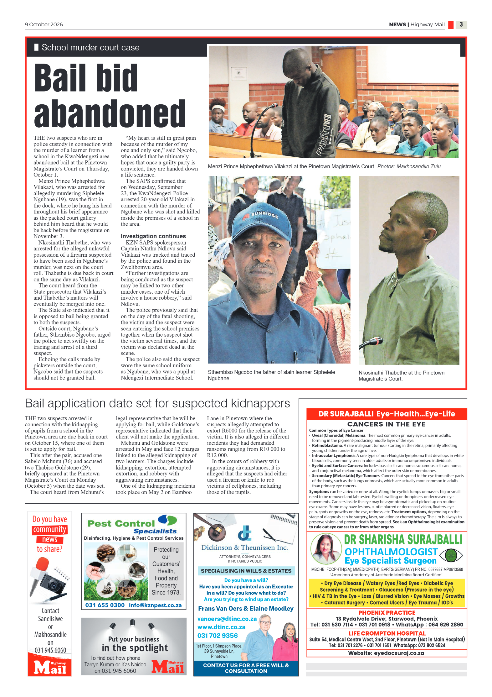 Highway Mail 09 October 2026 page 3