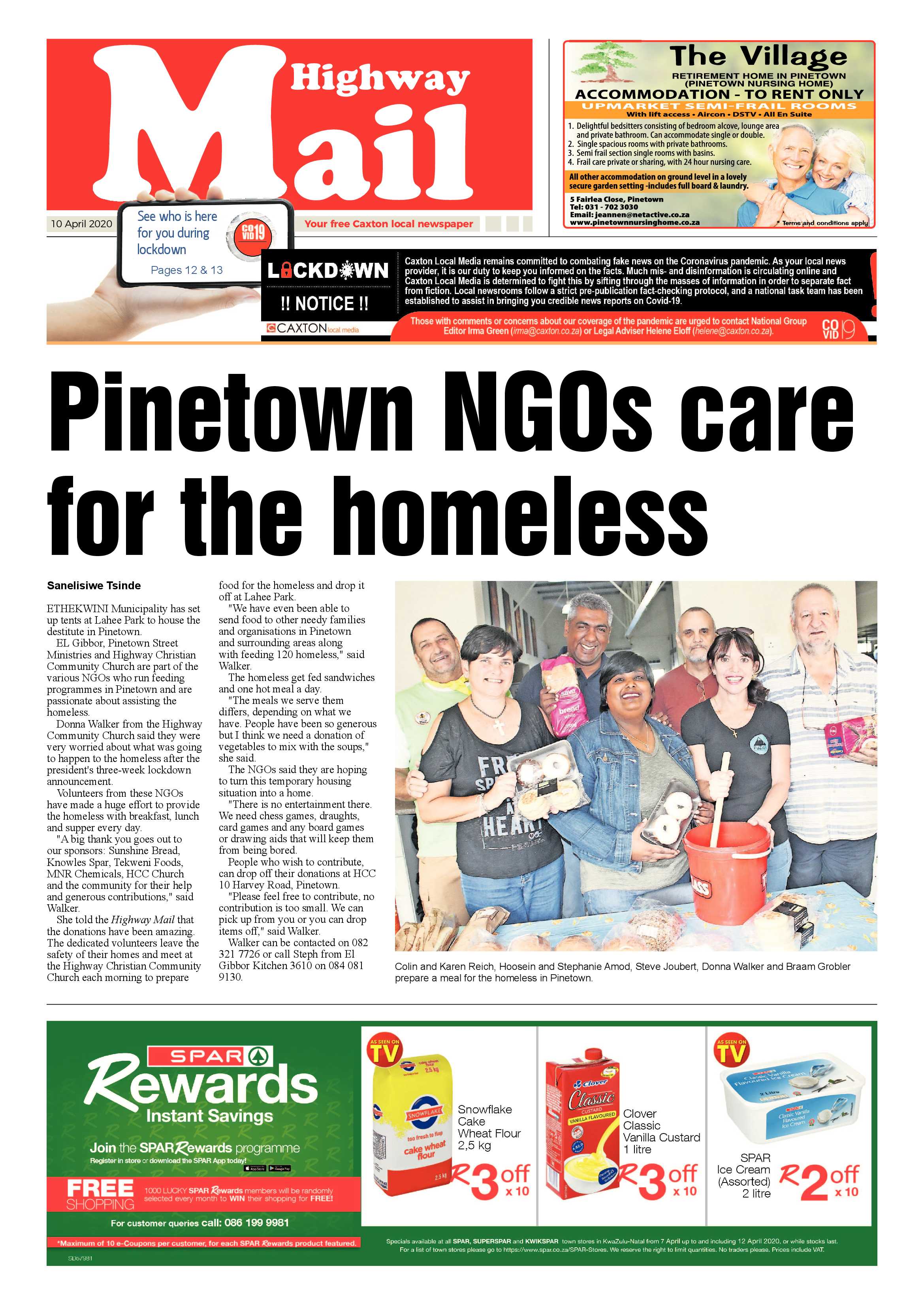 Highway Mail 10 April 2020 page 1