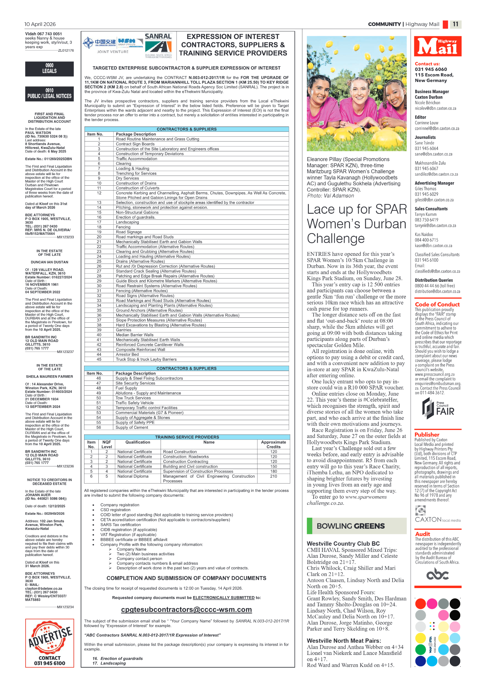 Highway Mail 10 April 2026 page 11