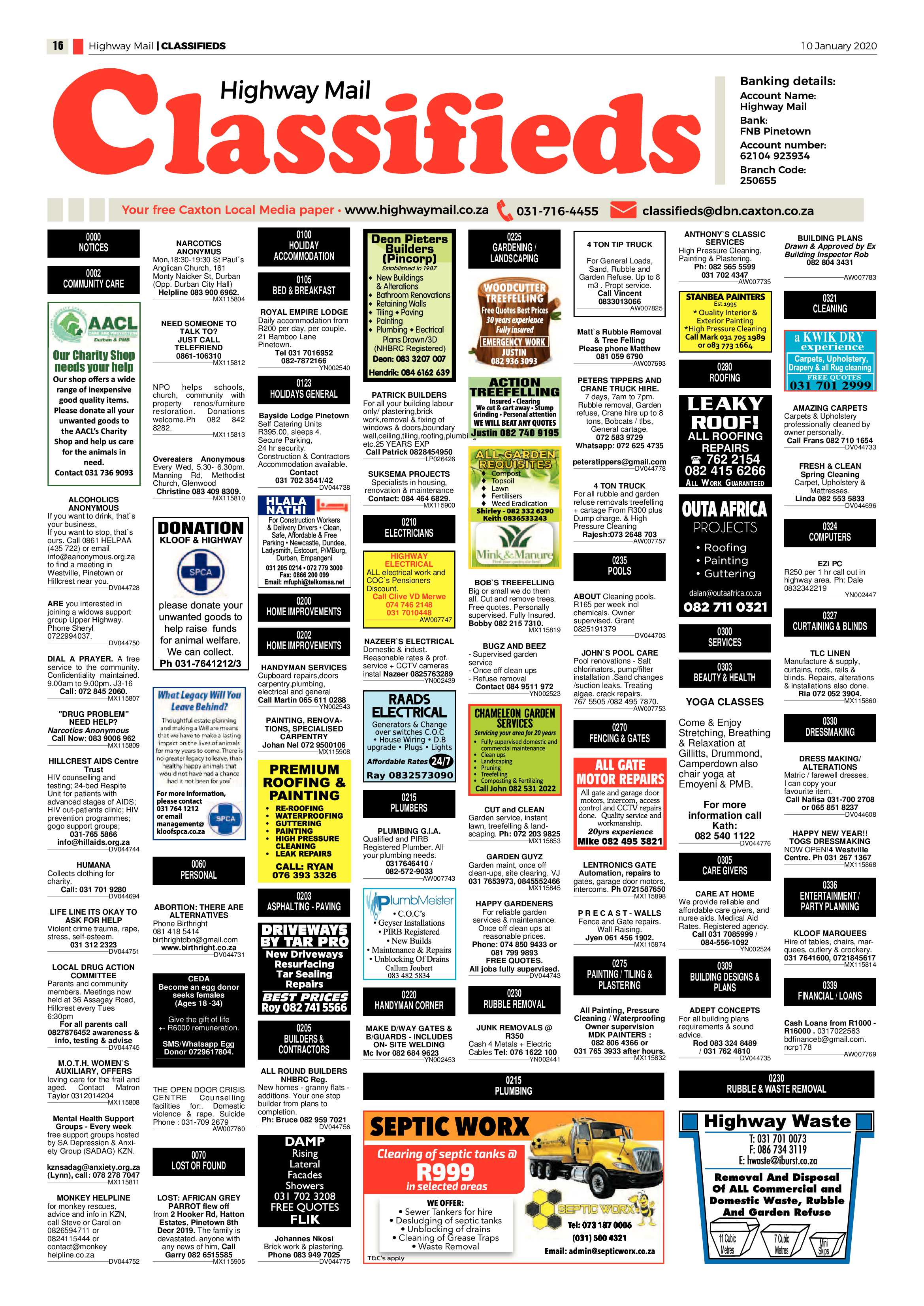 Highway Mail 10 January 2020 page 16