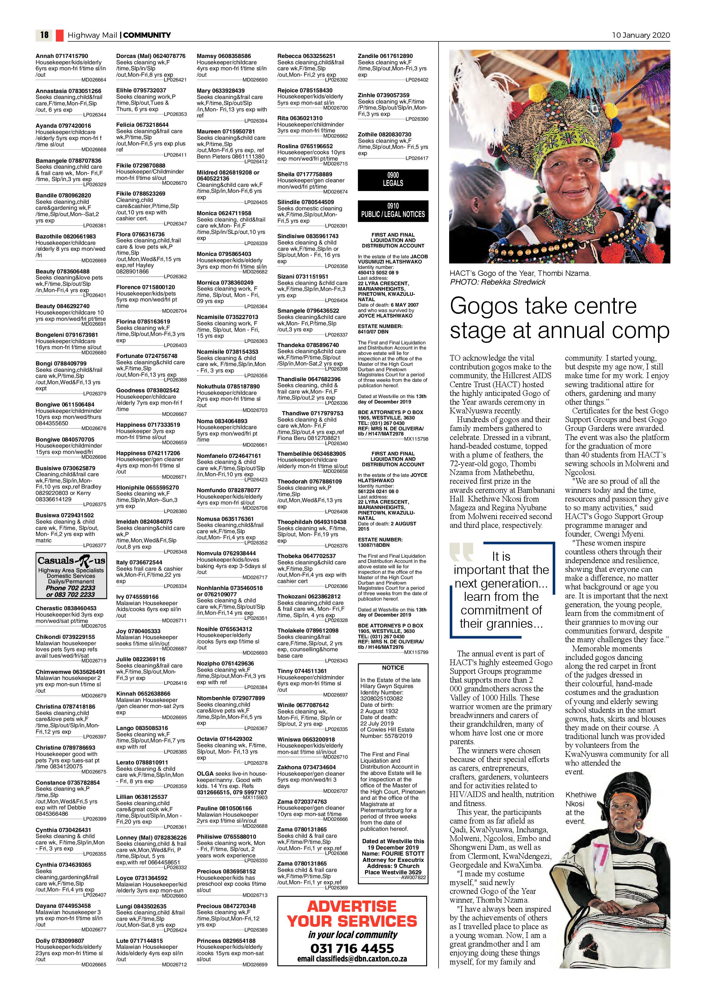 Highway Mail 10 January 2020 page 18