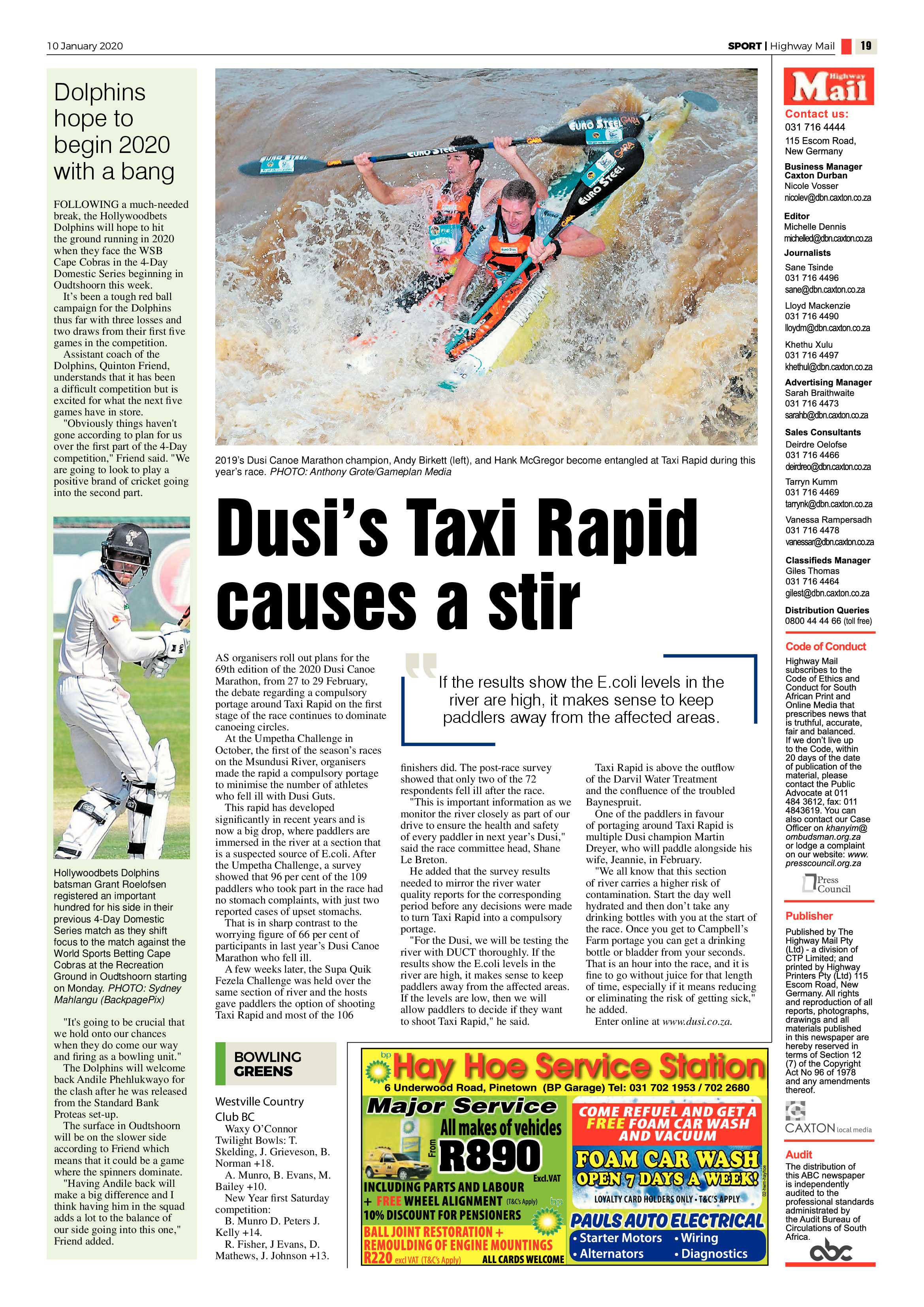 Highway Mail 10 January 2020 page 19