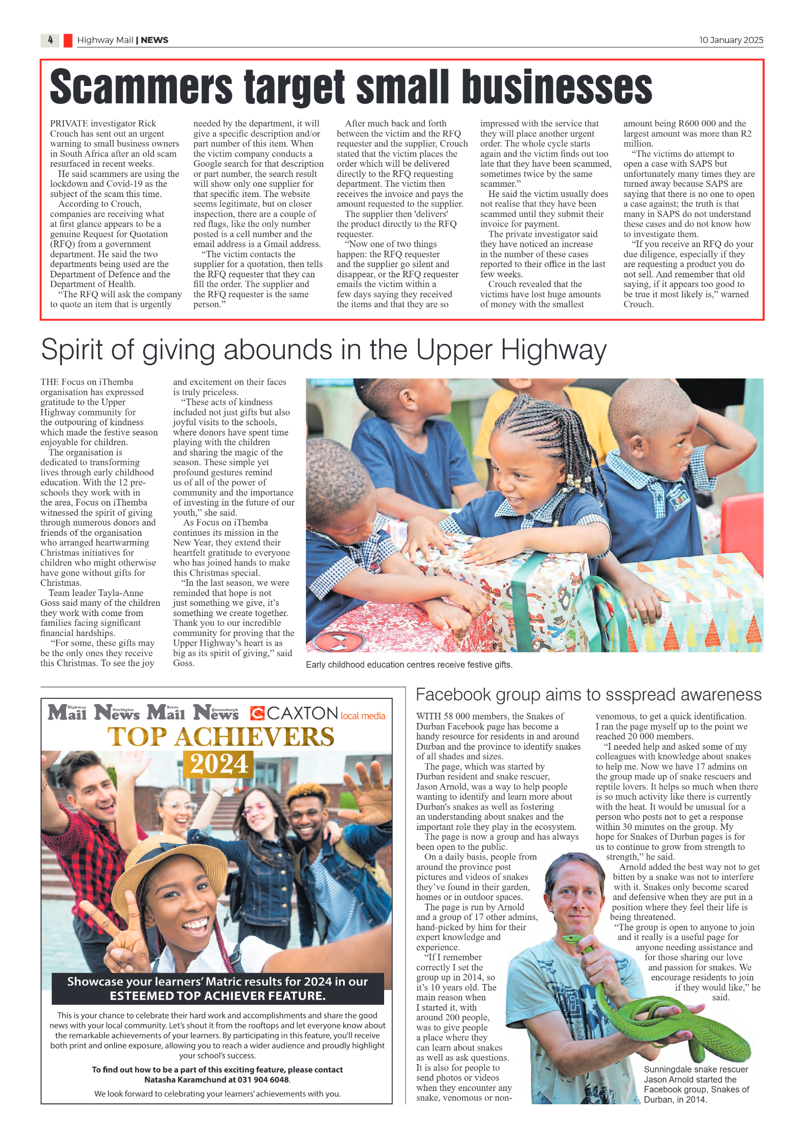 Highway Mail 10 January 2025 page 4