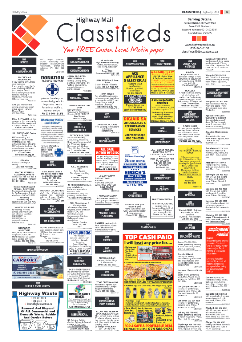 Highway Mail 10 May 2024 page 13