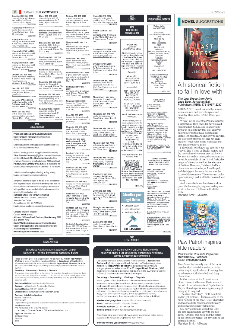 Highway Mail 10 May 2024 page 14