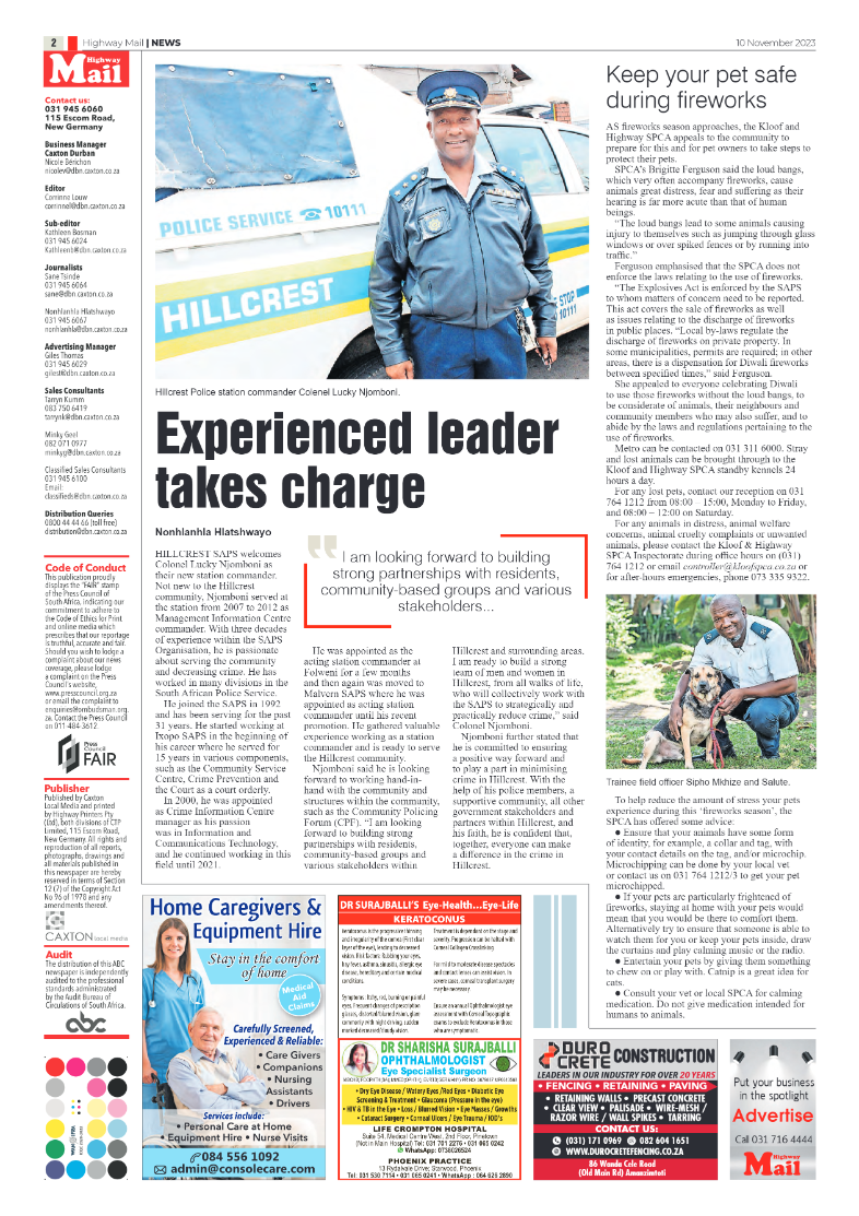Highway Mail 10 November 2023 page 2