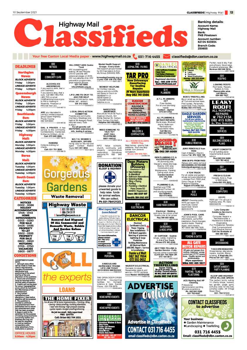 Highway Mail 10 September 2021 page 13