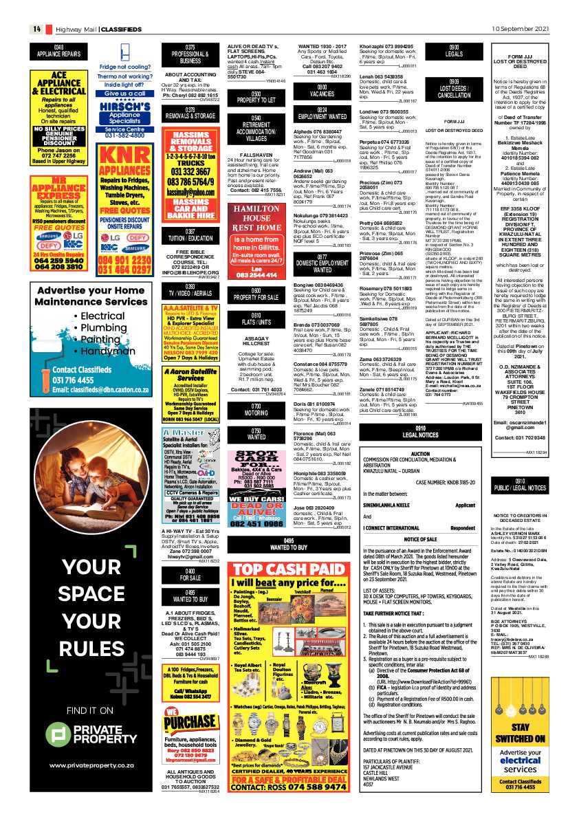 Highway Mail 10 September 2021 page 14