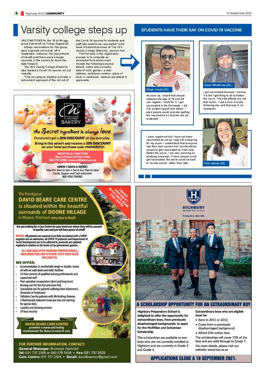 Highway Mail 10 September 2021 page 6