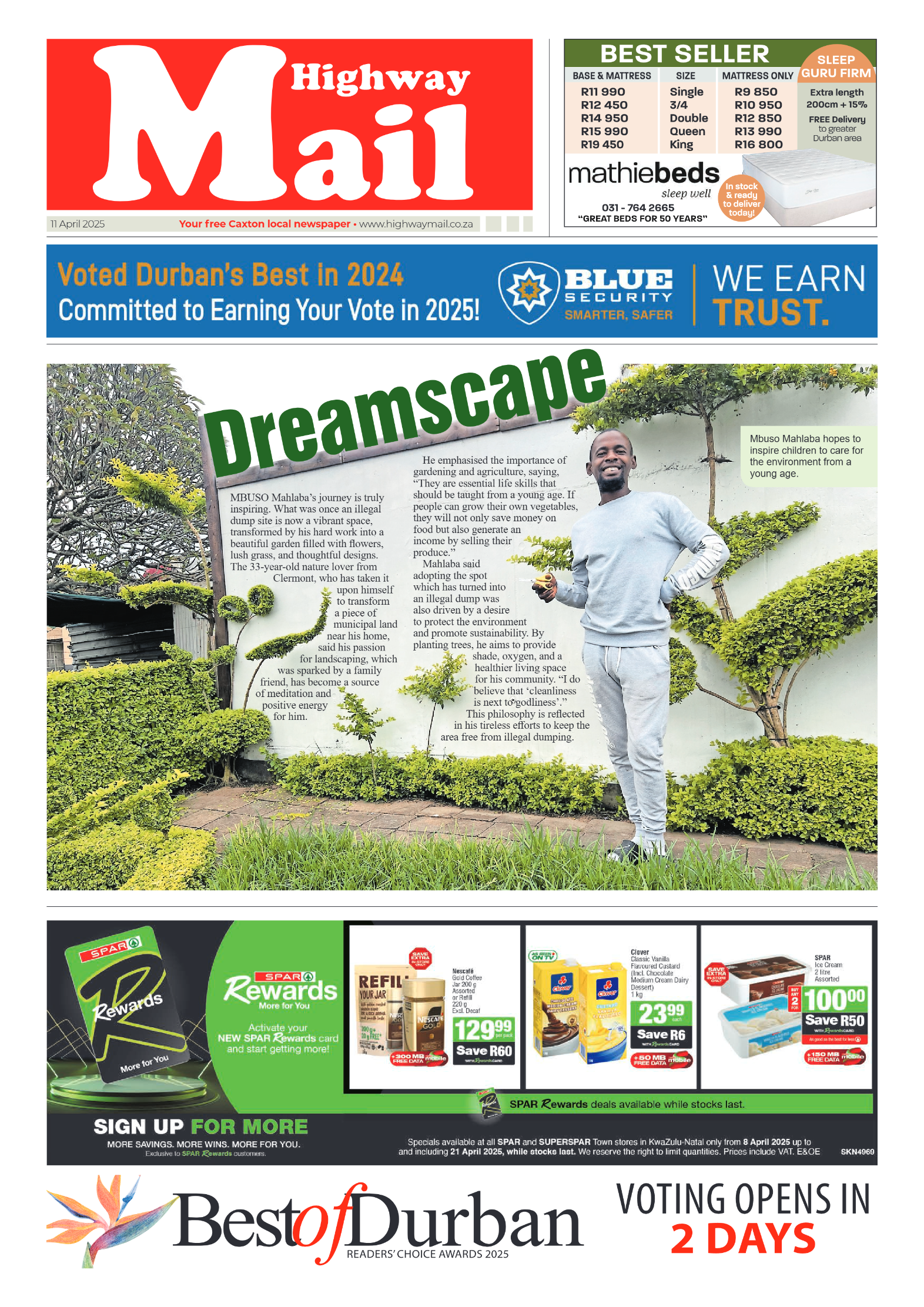 Highway Mail 11 April 2025 page 1