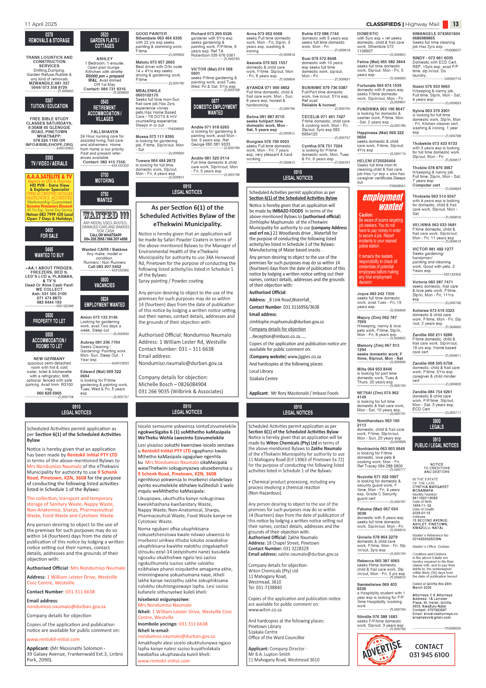 Highway Mail 11 April 2025 page 13