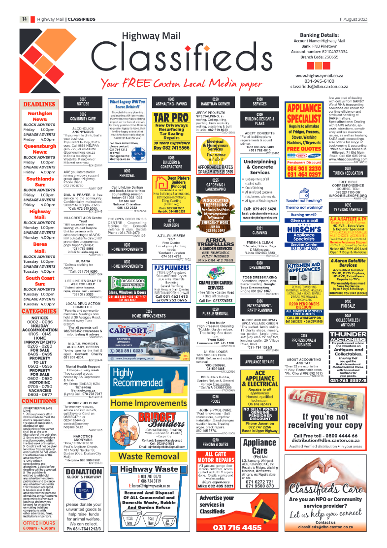 Highway Mail 11 August 2023 page 14