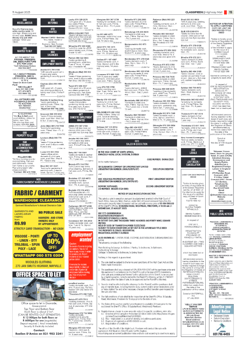 Highway Mail 11 August 2023 page 15
