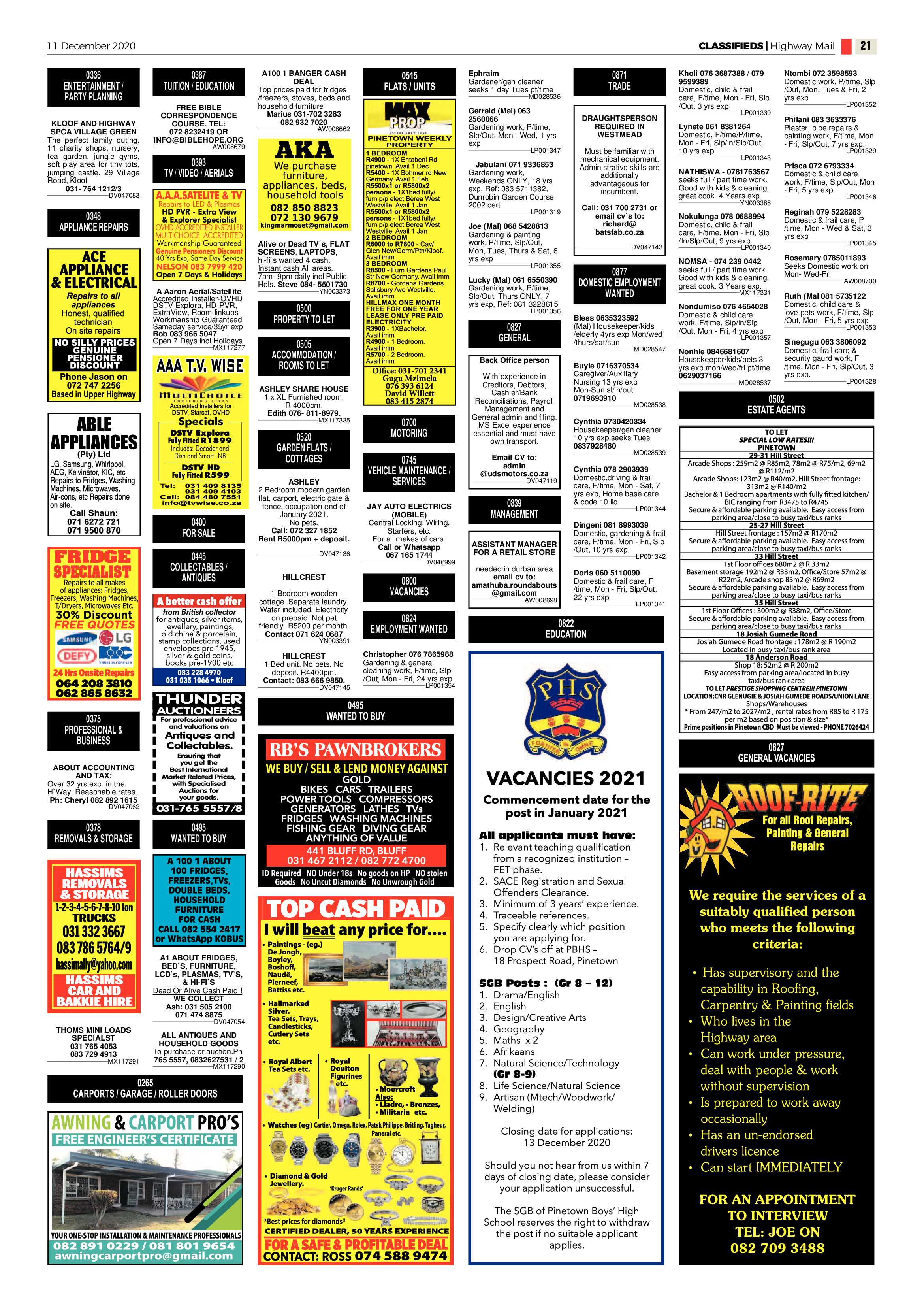 Highway Mail 11 December 2020 page 21