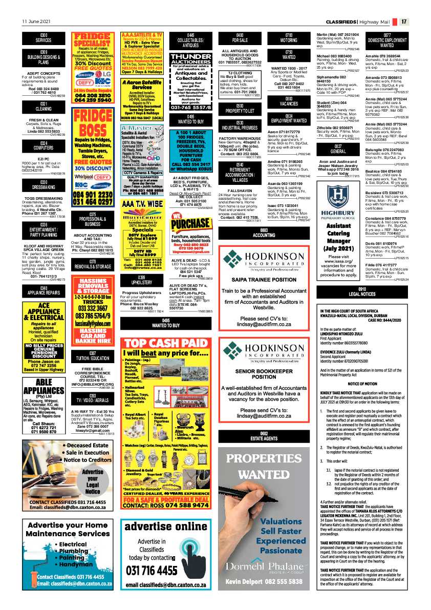 Highway Mail 11 June 2021 page 17