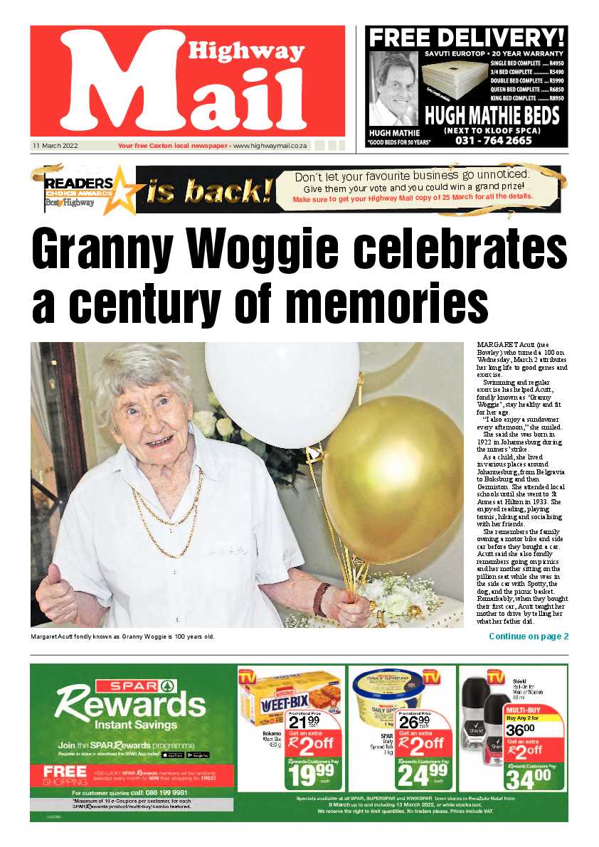Highway Mail 11 March 2022 page 1