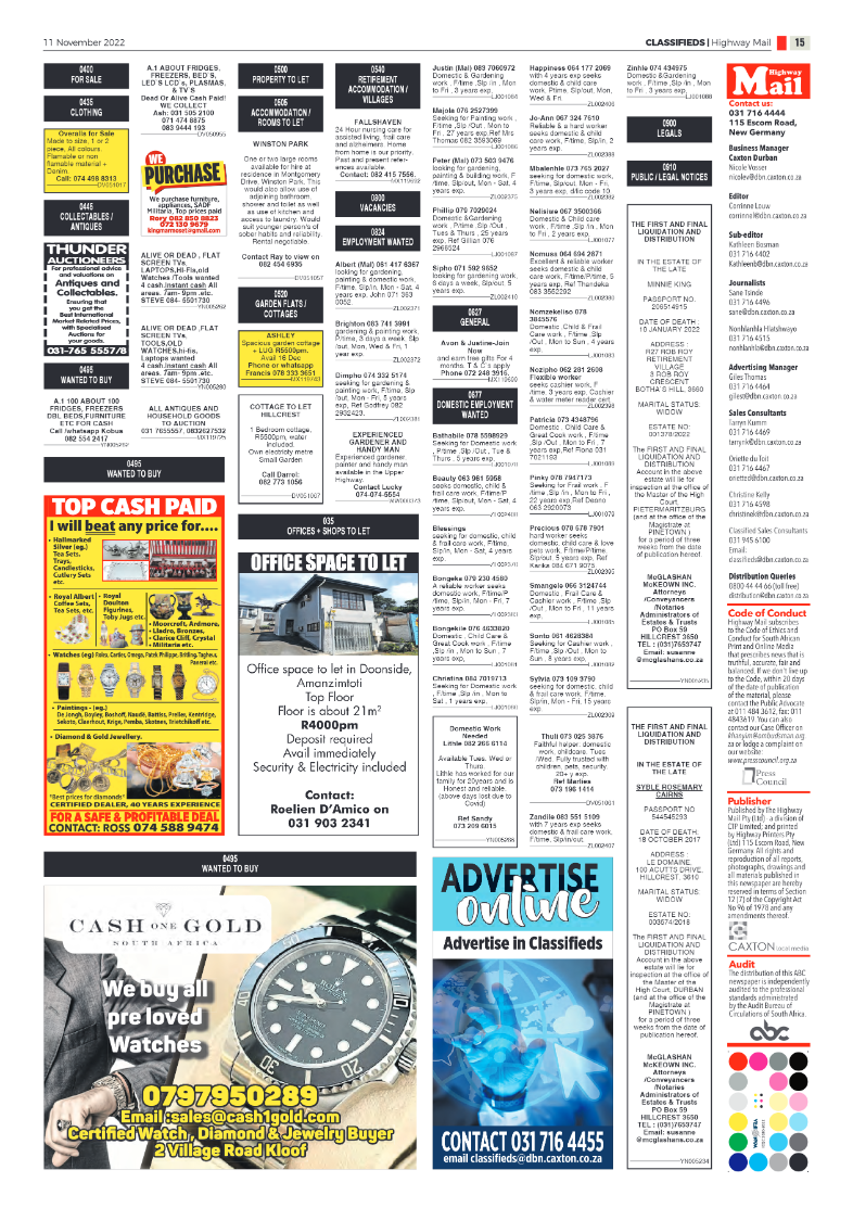 Highway Mail 11 November 2022 page 15