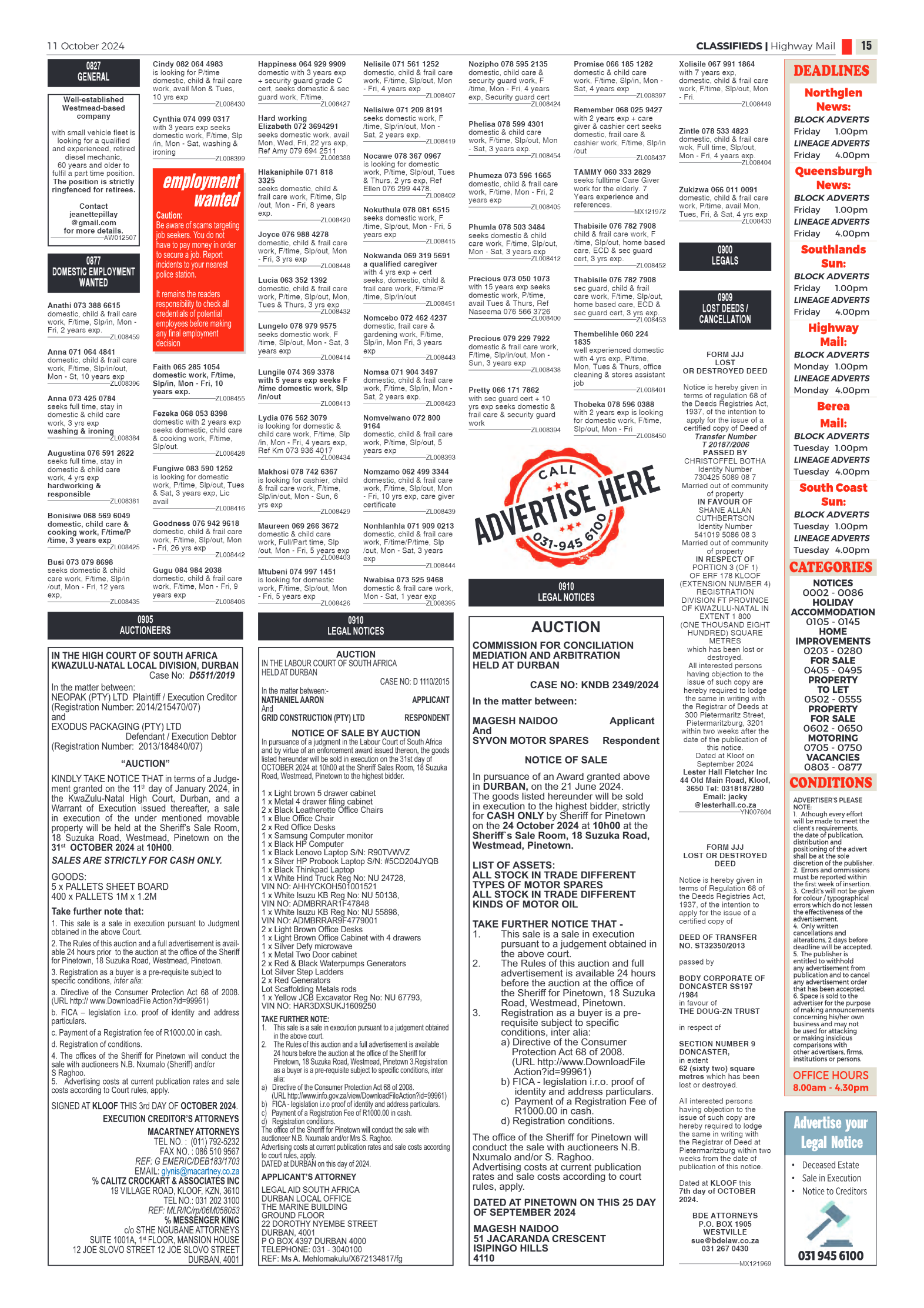 Highway Mail 11 October 2024 page 15