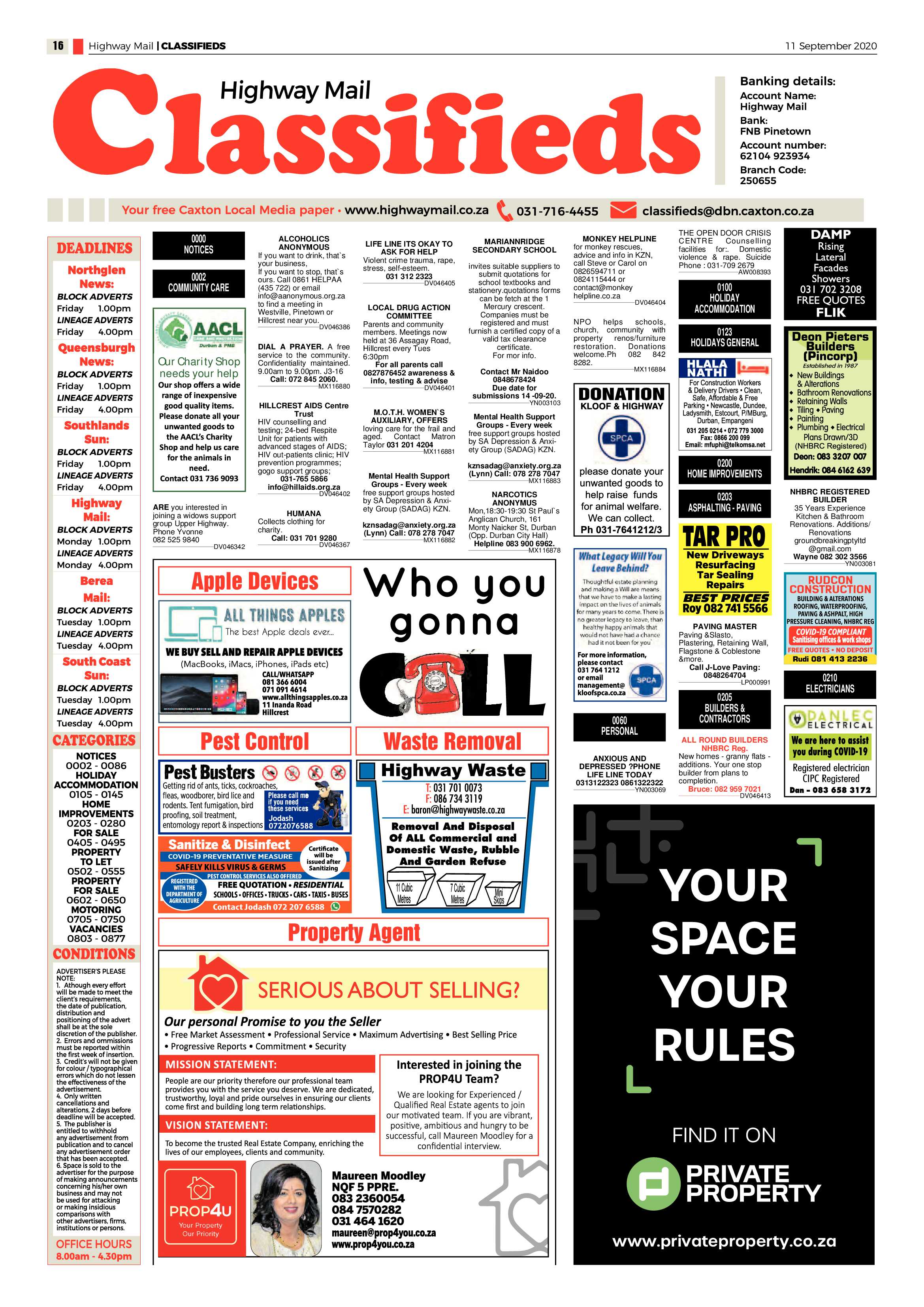 Highway Mail 11 September 2020 page 16