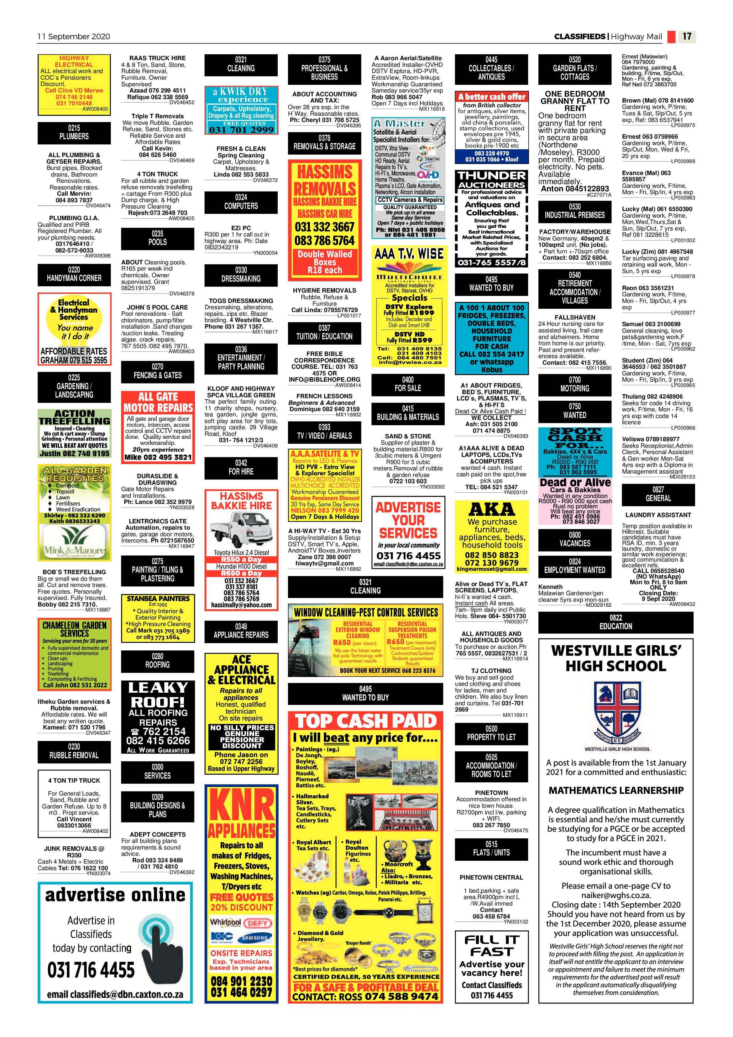Highway Mail 11 September 2020 page 17