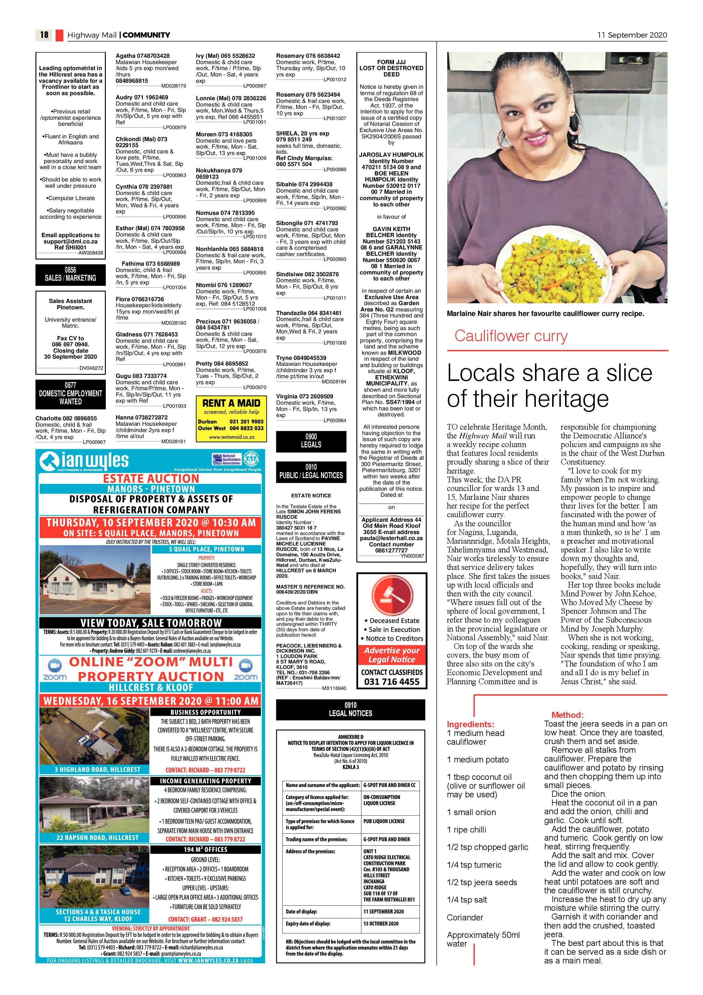 Highway Mail 11 September 2020 page 18