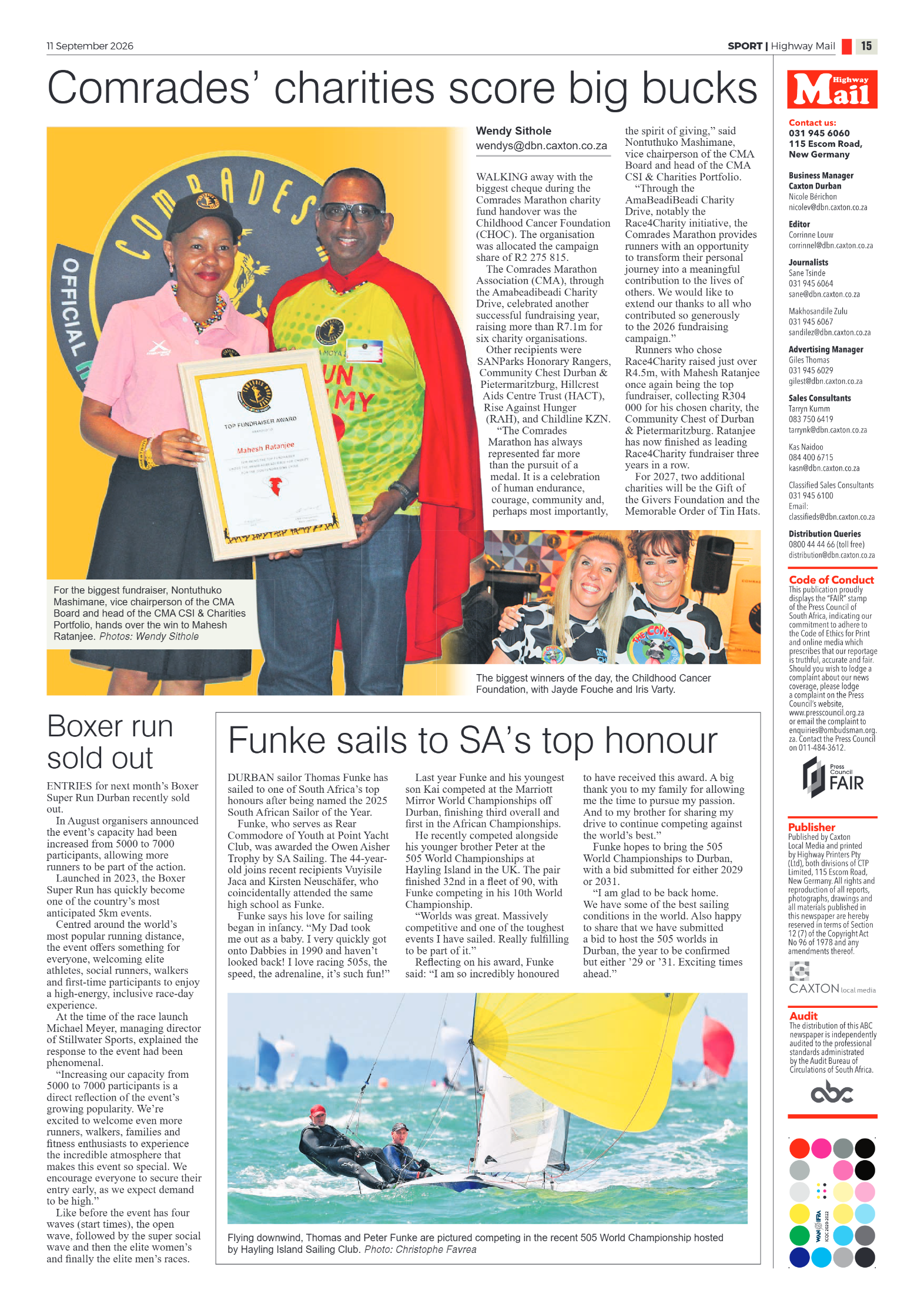 Highway Mail 11 September 2026 page 15