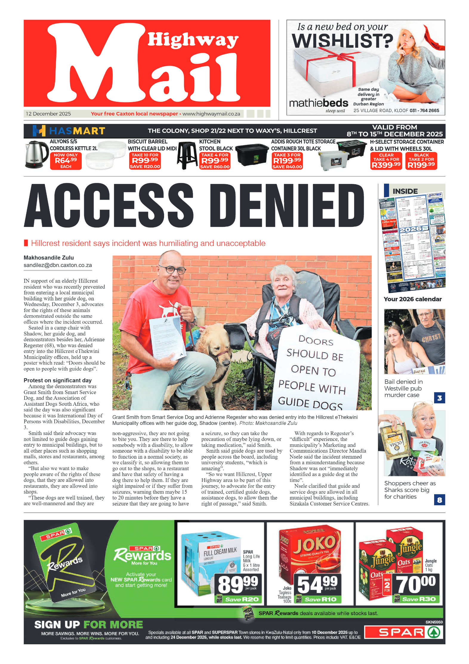 Highway Mail 12 December 2025 page 1
