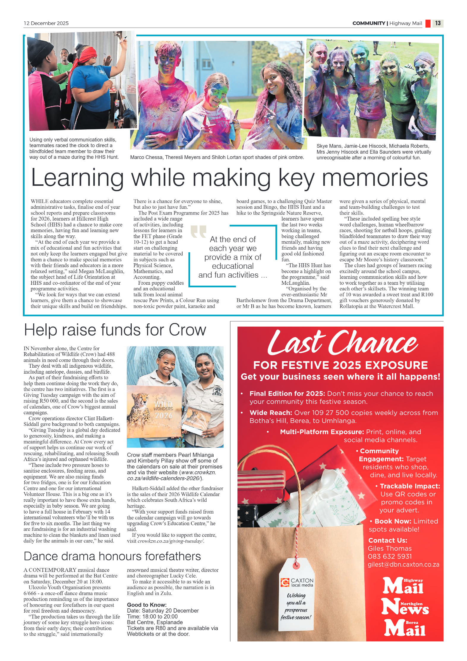 Highway Mail 12 December 2025 page 13