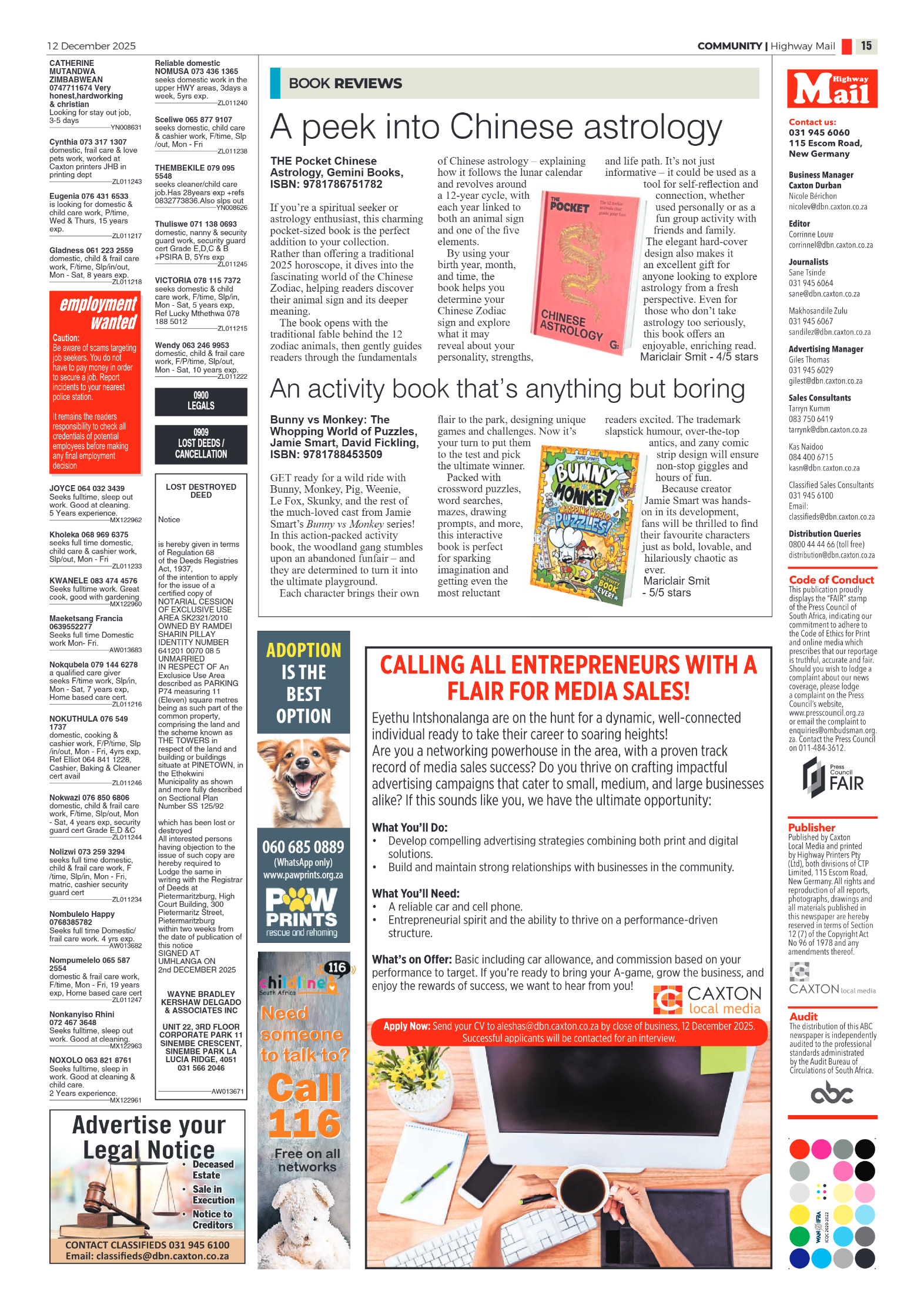 Highway Mail 12 December 2025 page 15