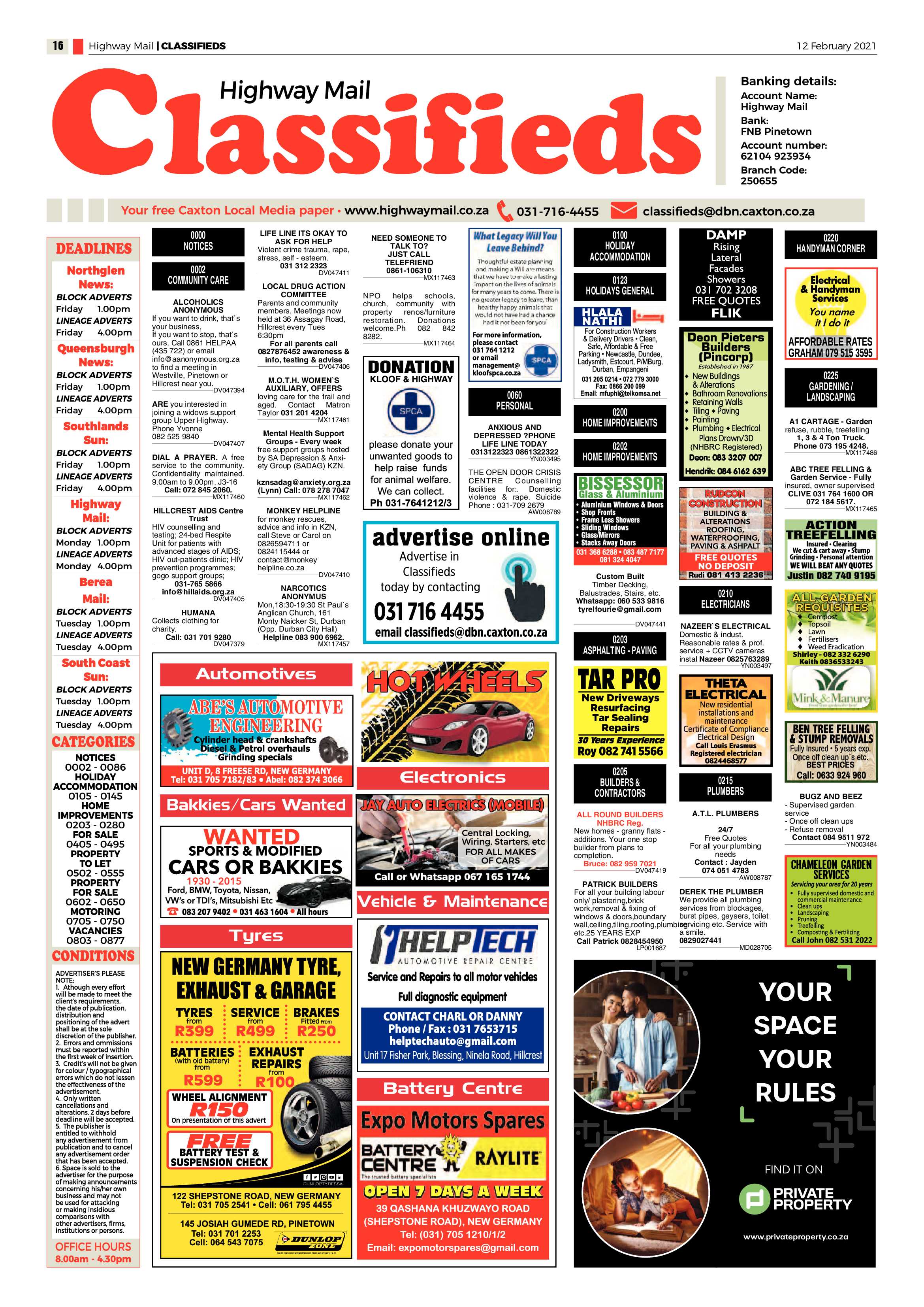 Highway Mail 12 February 2021 page 16