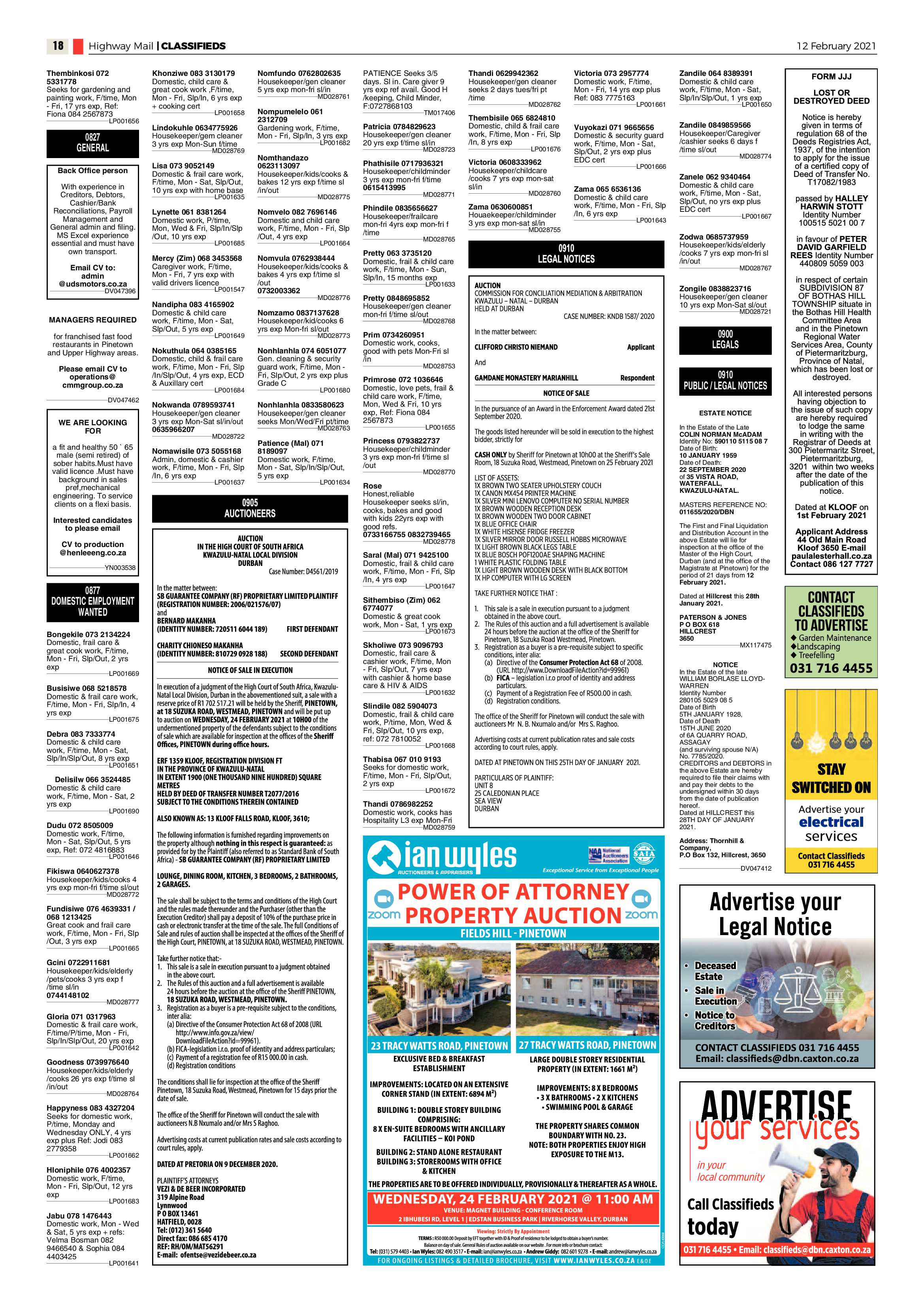 Highway Mail 12 February 2021 page 18